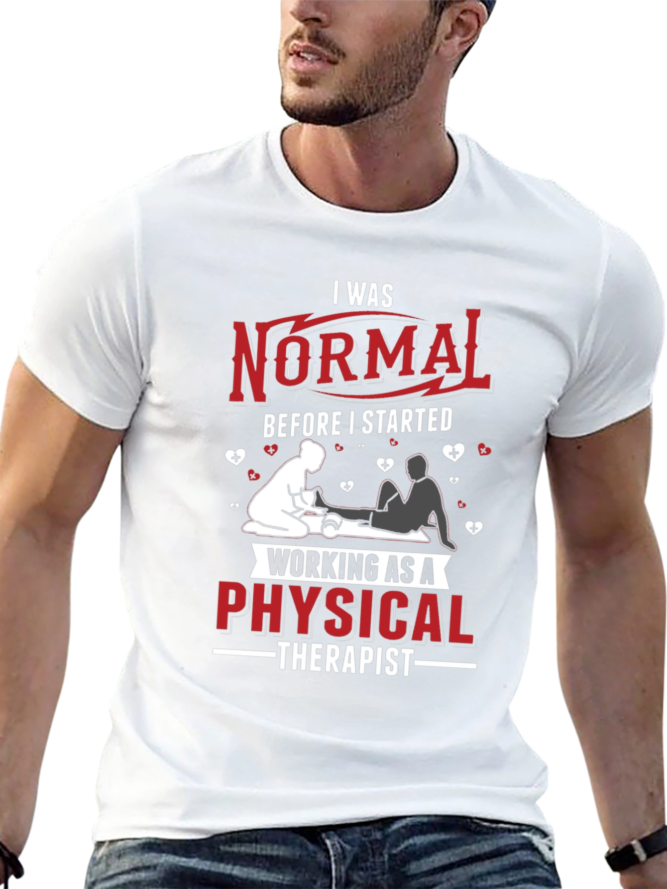 Black Physical Therapist Novelty Graphic T-Shirt view 13