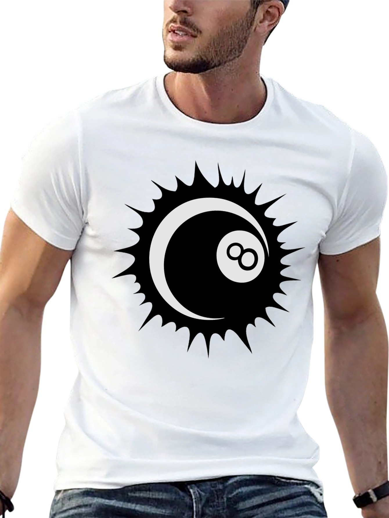 Cool 8-Ball Graphic Tee - Stylish Black T-Shirt - 13