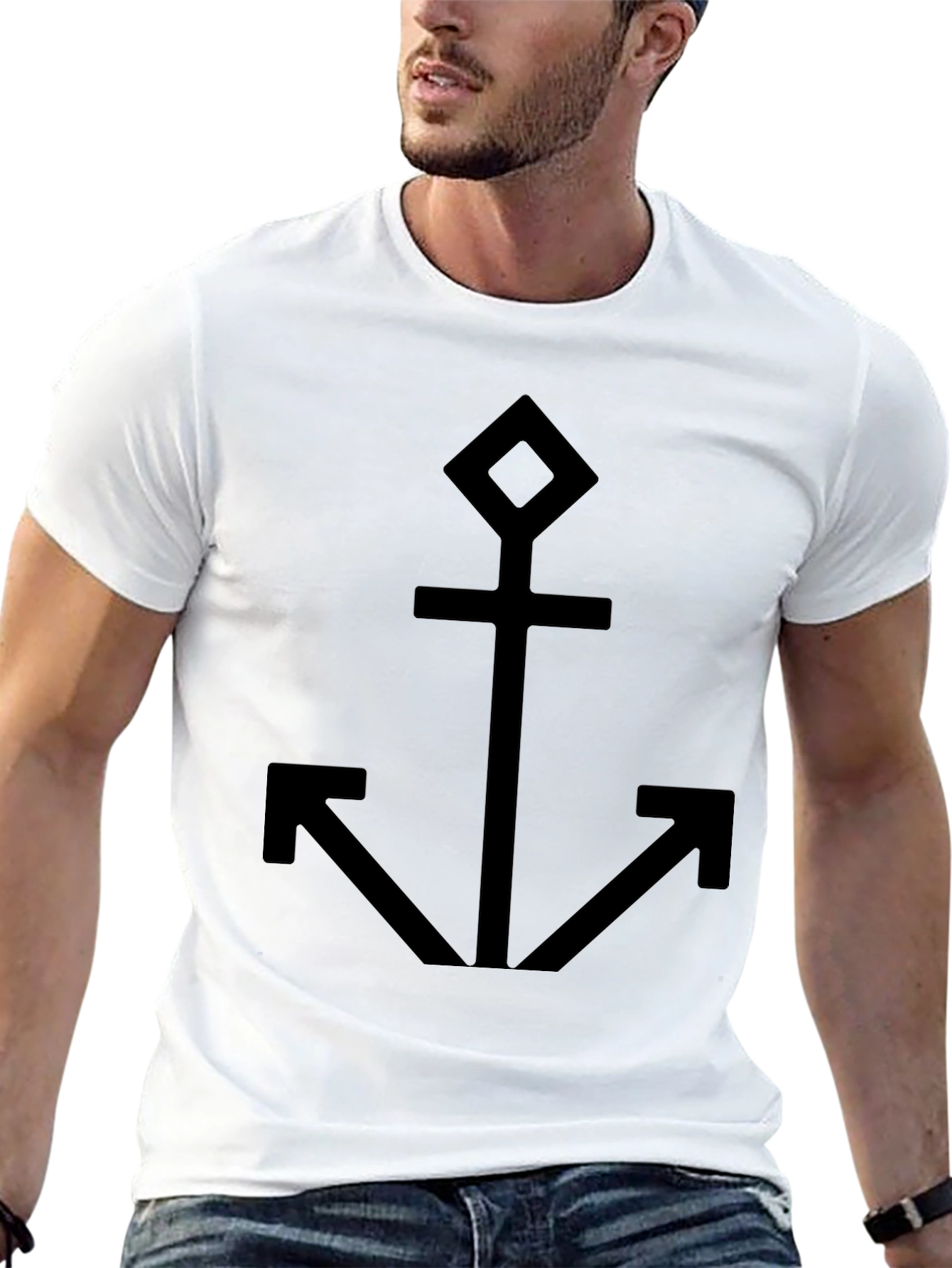 Black Anchor Graphic Black T-Shirt view 13