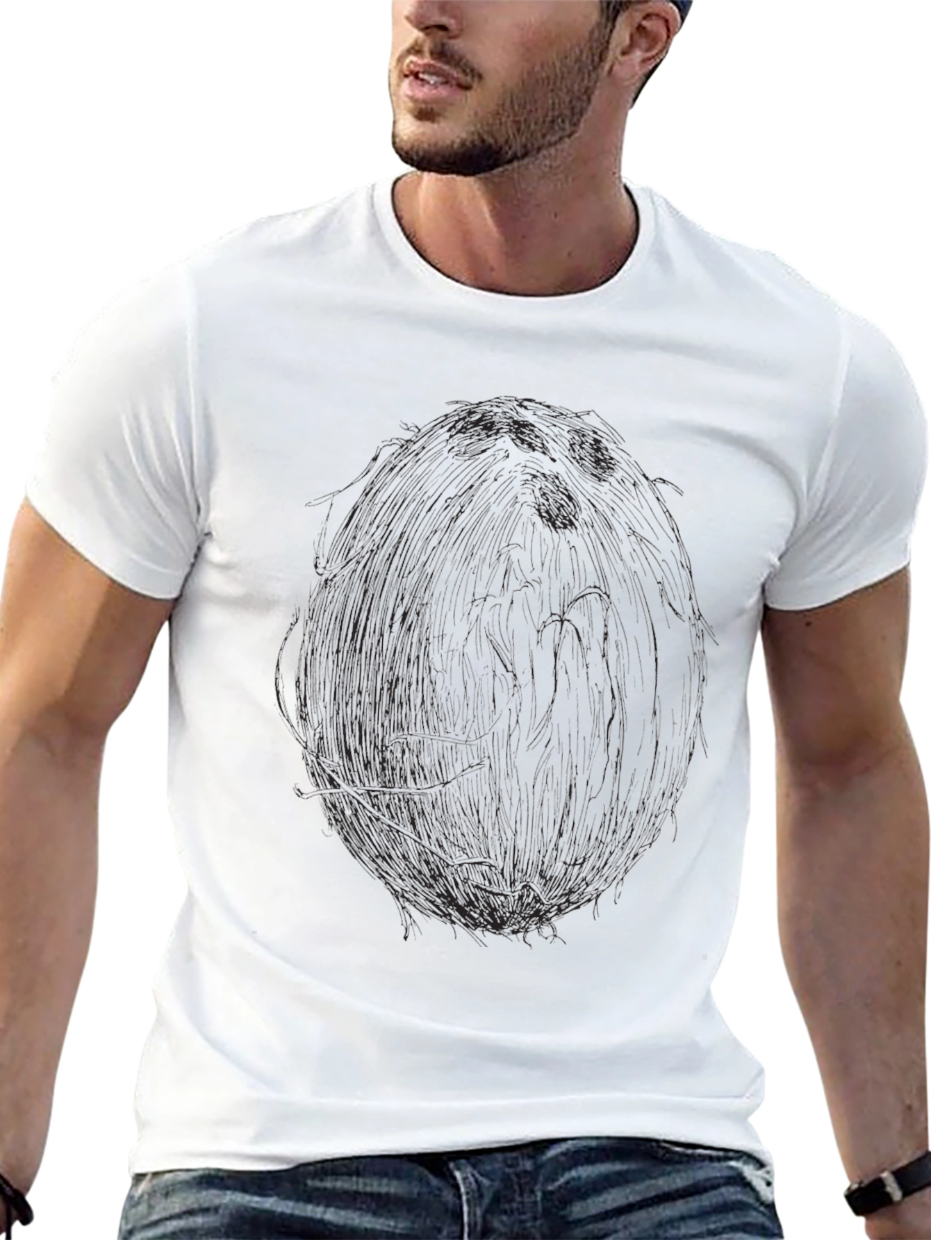 Black Men's Black Short Sleeve Crew Neck T-Shirt view 13