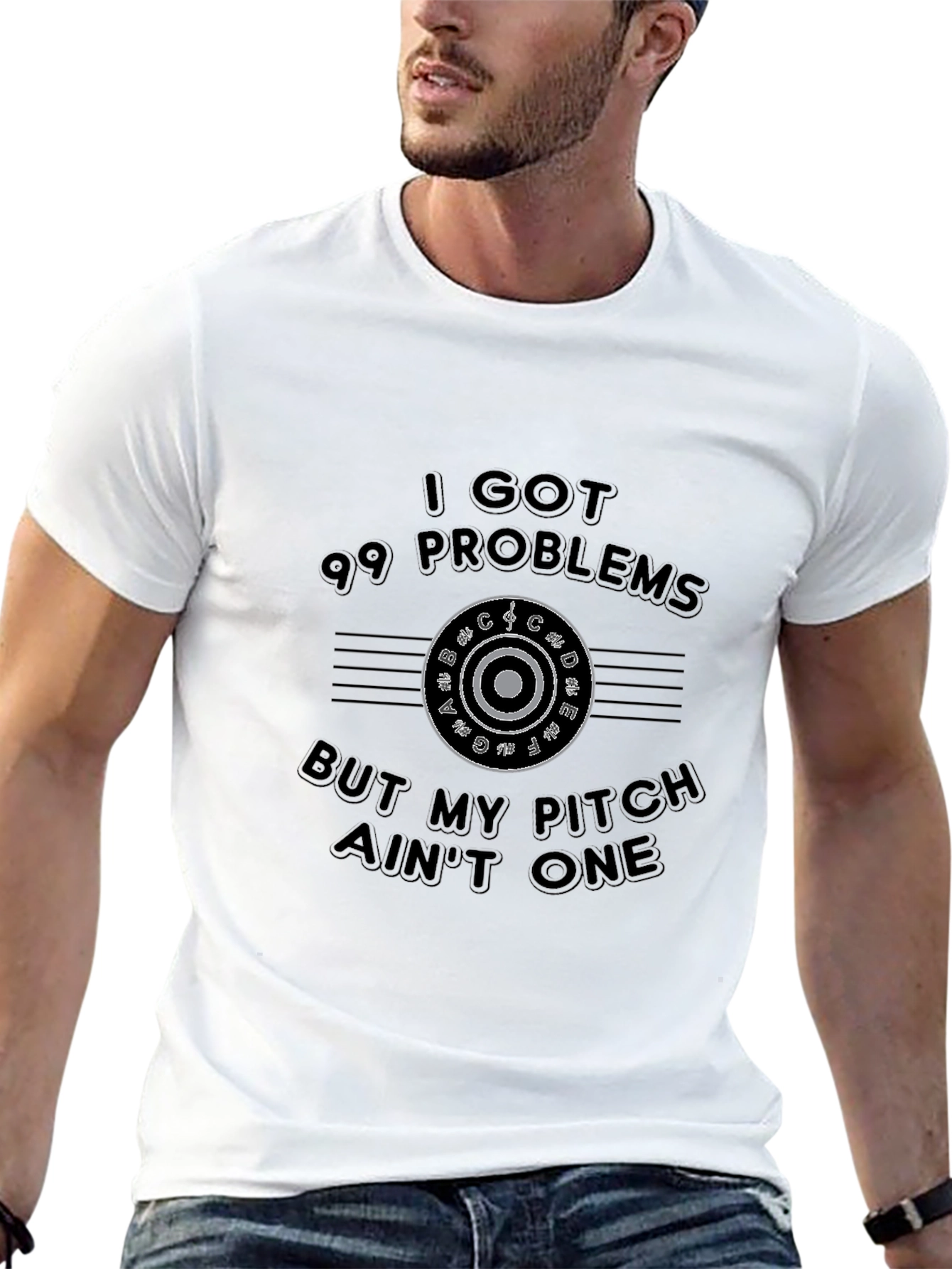 Black 99 Problems But My Pitch Ain't One T-Shirt view 13