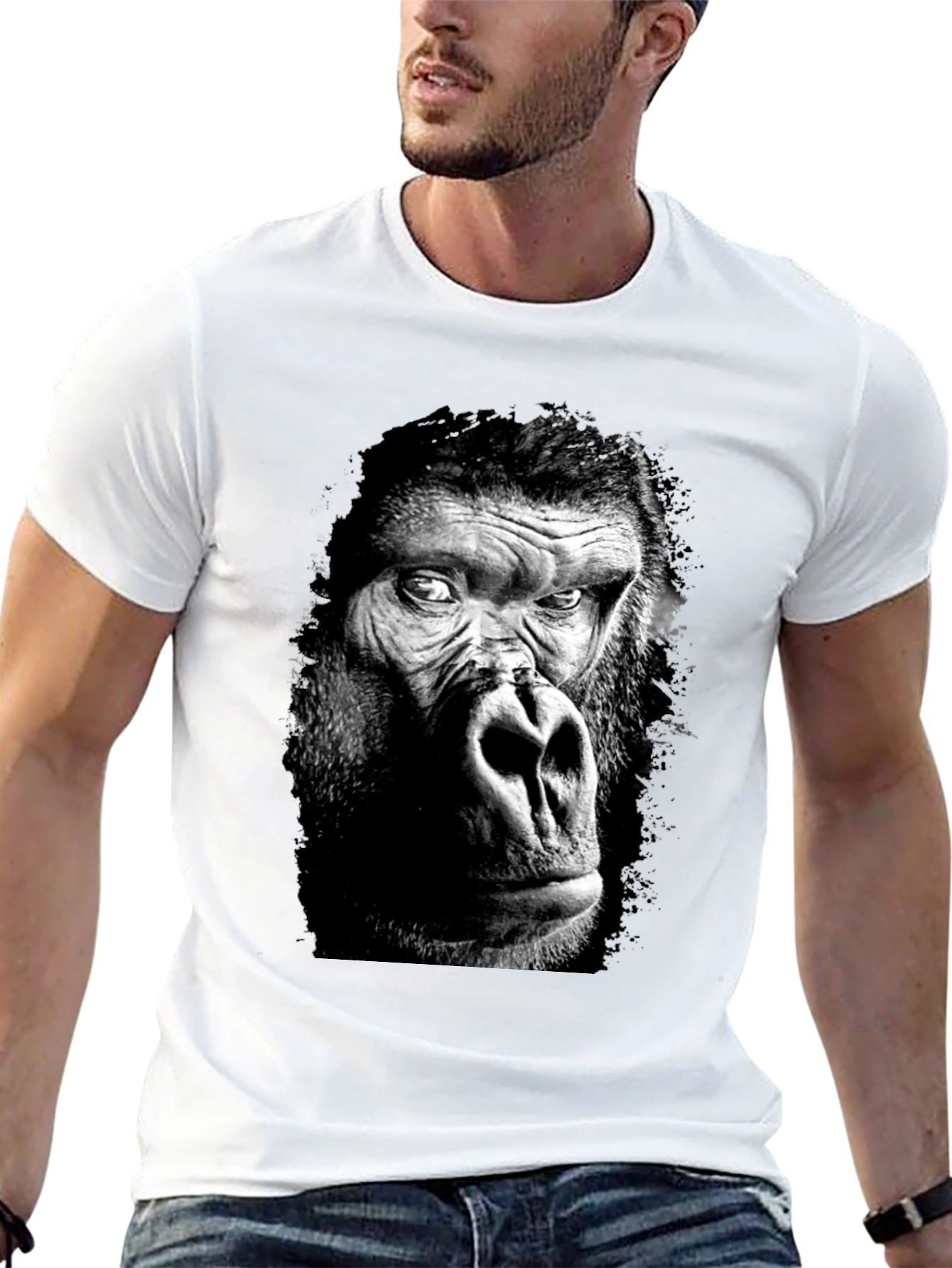 Black Gorilla Graphic Black T-Shirt view 13
