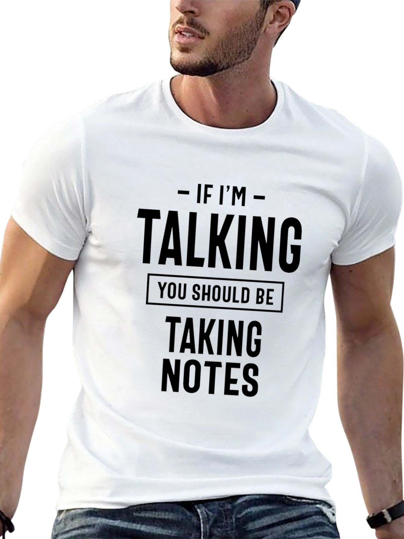 Black Talking Taking Notes Black Graphic Tee view 13