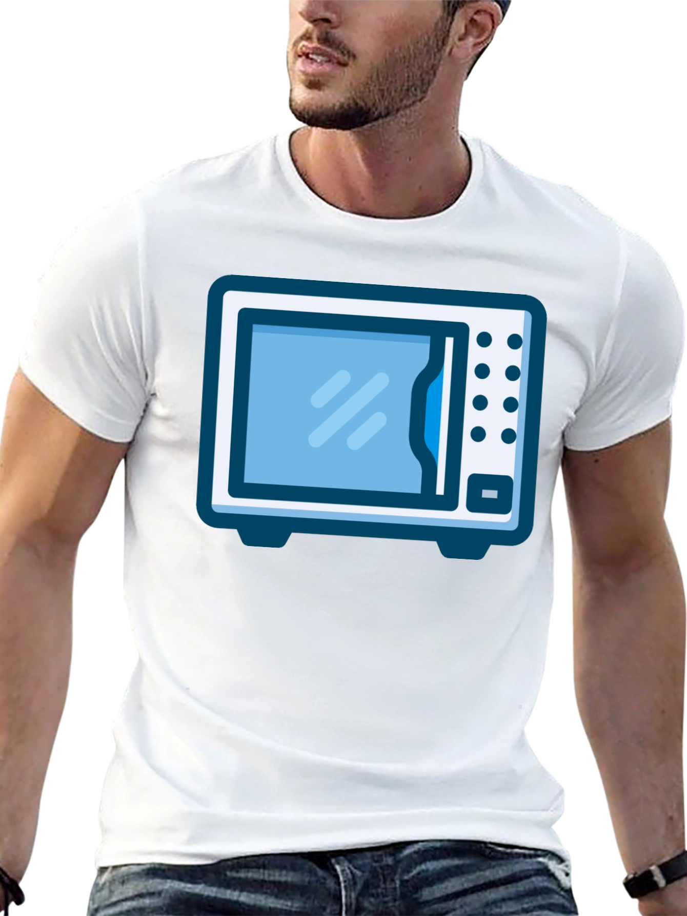 Black Microwave T-Shirt - Funny Cooking Shirt view 13