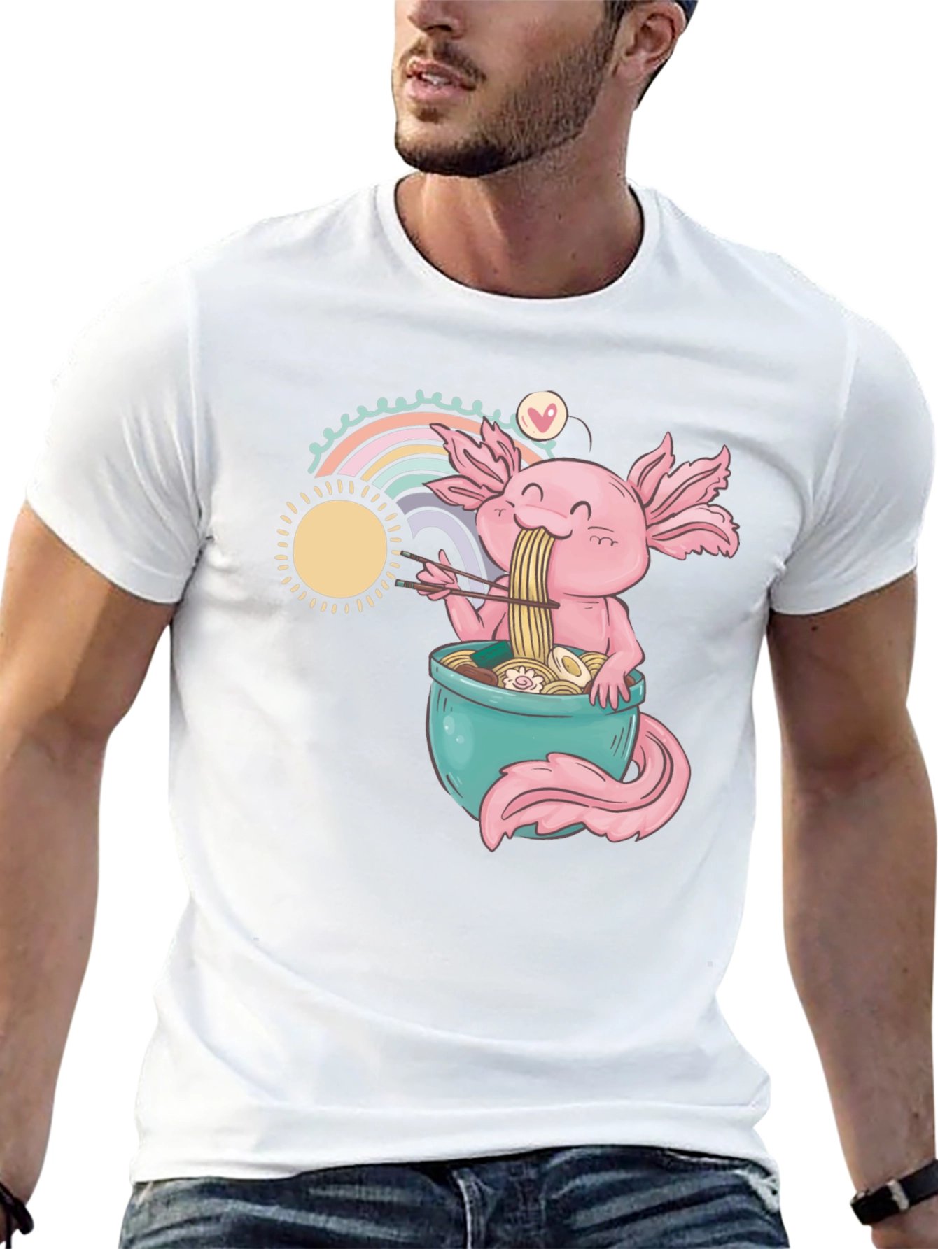 Axolotl Ramen T-Shirt - Cute Anime Design - 13