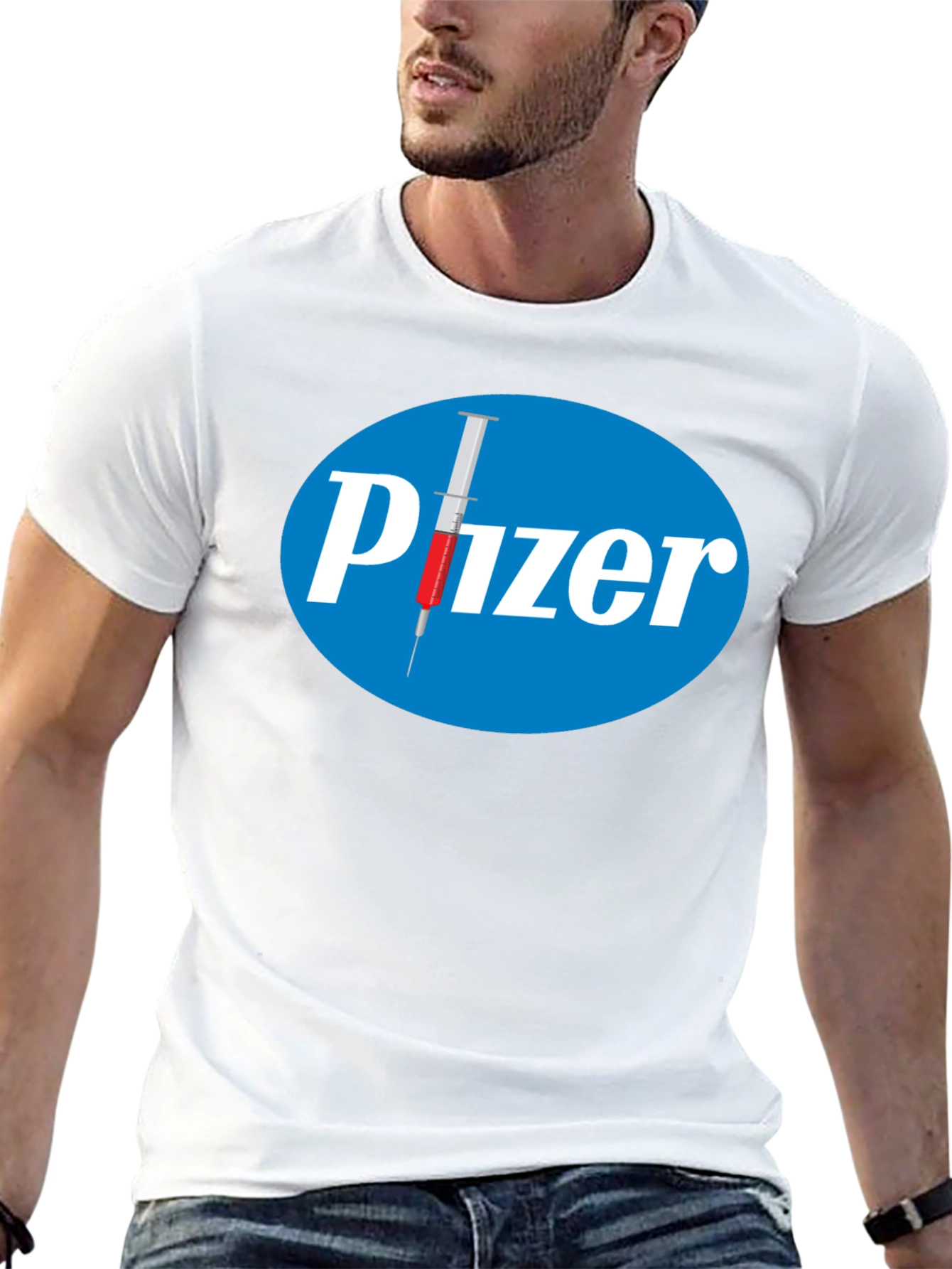 Black Pfizer Vaccine Black T-Shirt view 13