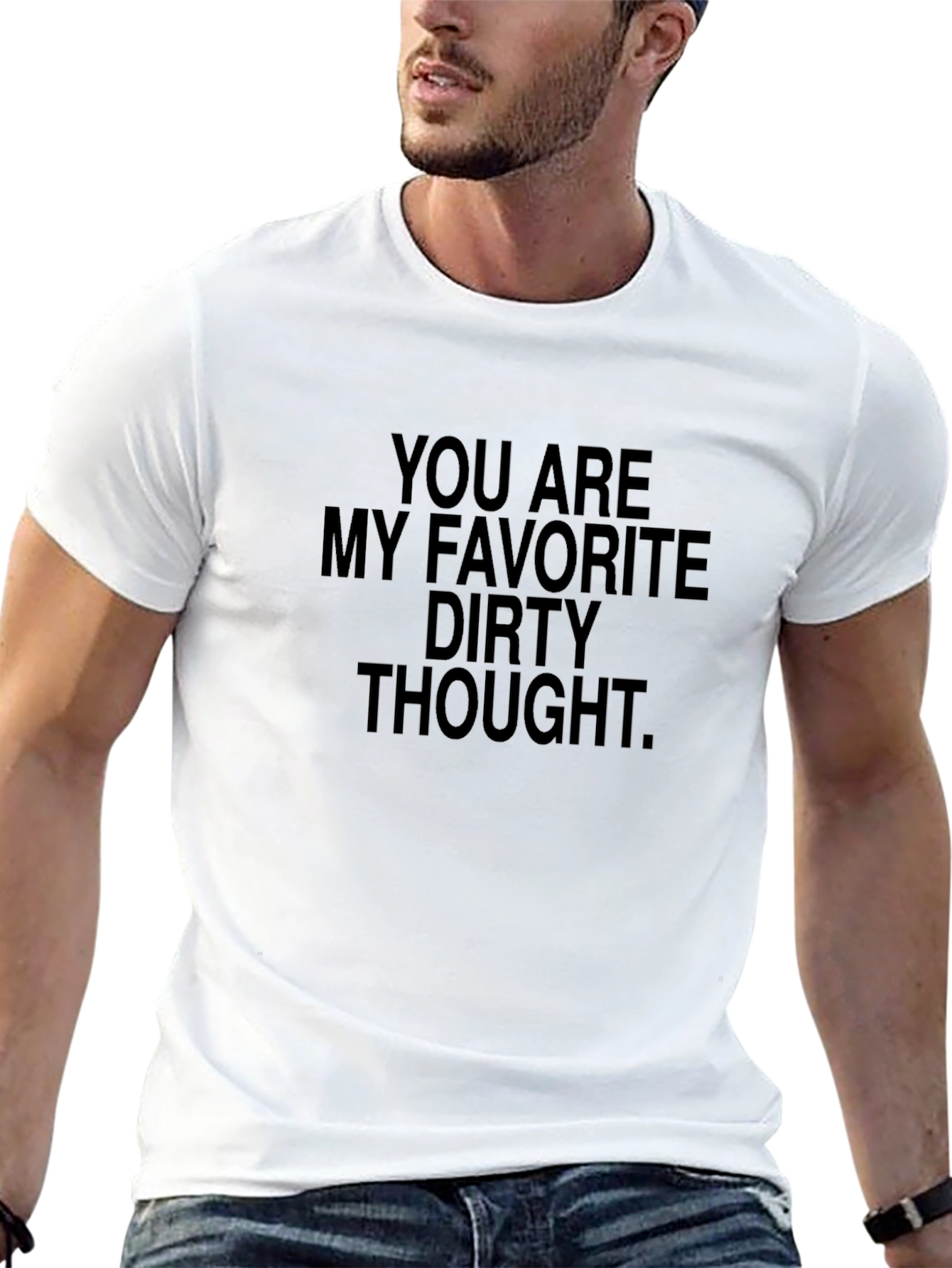 Black Favorite Dirty Thought Black Graphic T-Shirt view 13