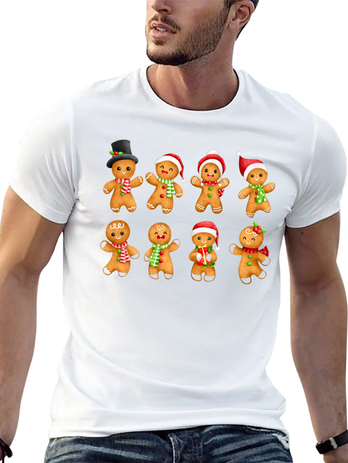 Gingerbread Man Holiday Graphic T-Shirt - 13