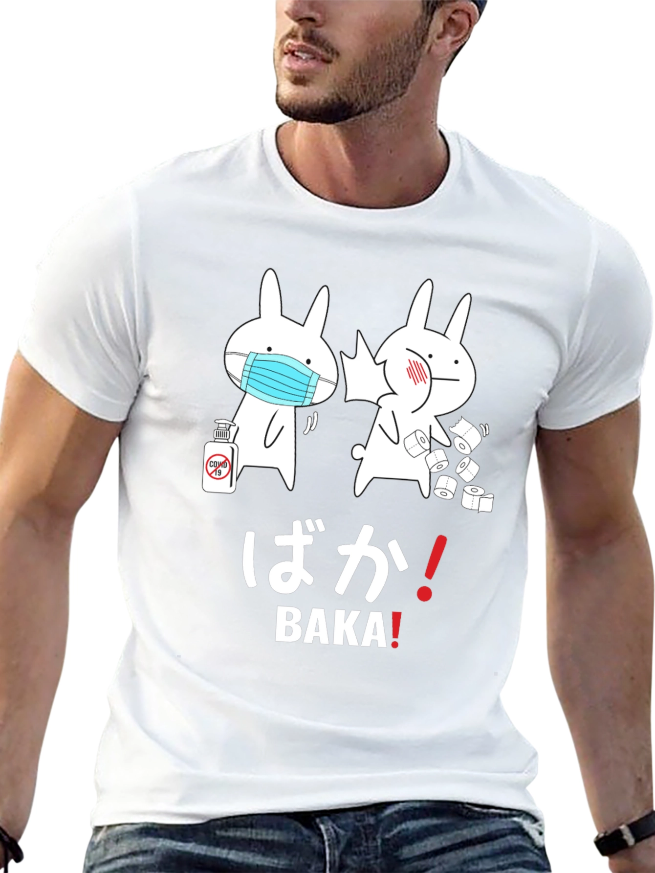 Black Baka! Pandemic Bunny T-Shirt  view 13
