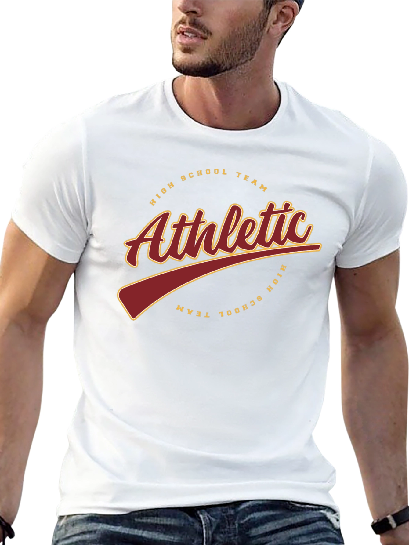 Black Athletic High School Team Black T-Shirt view 13