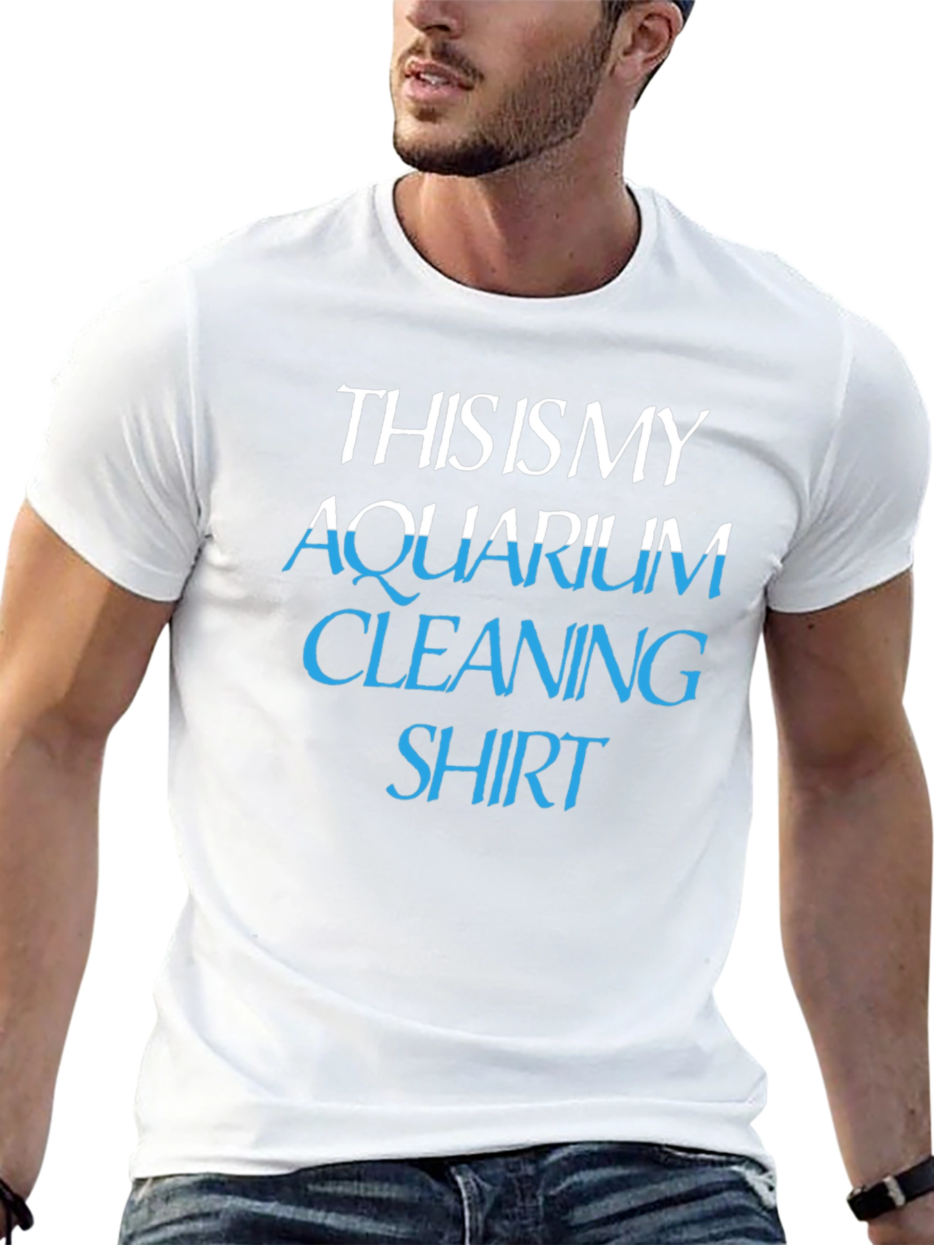 Black Aquarium Cleaning Shirt - Funny Hobby T-Shirt view 13