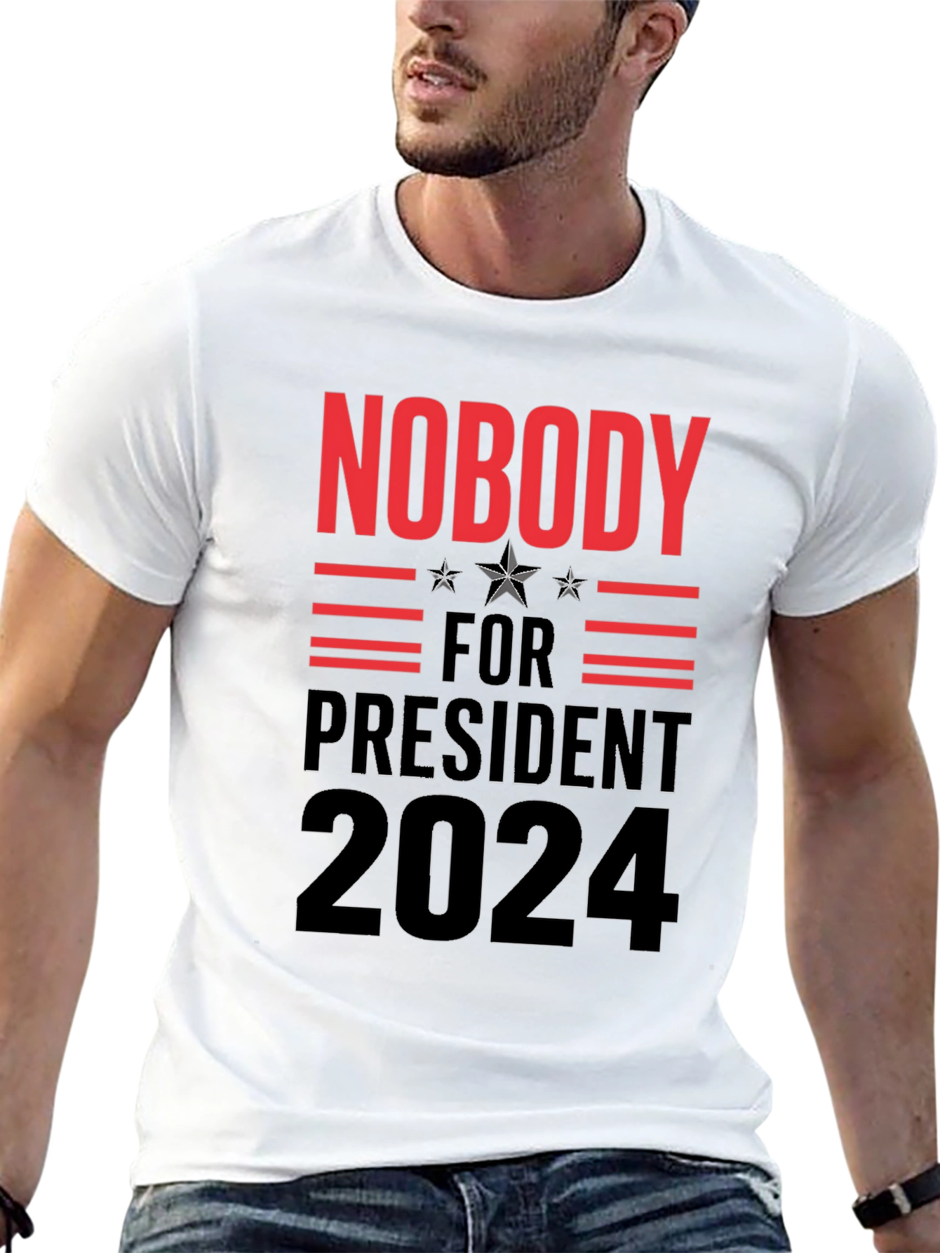 Black Nobody for President 2024 Graphic Tee view 13