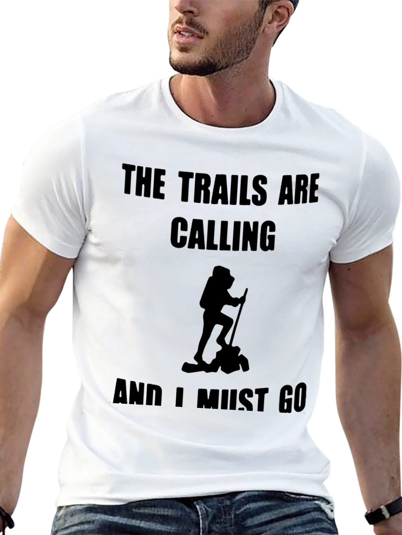 Black The Trails are Calling Black T-Shirt view 13