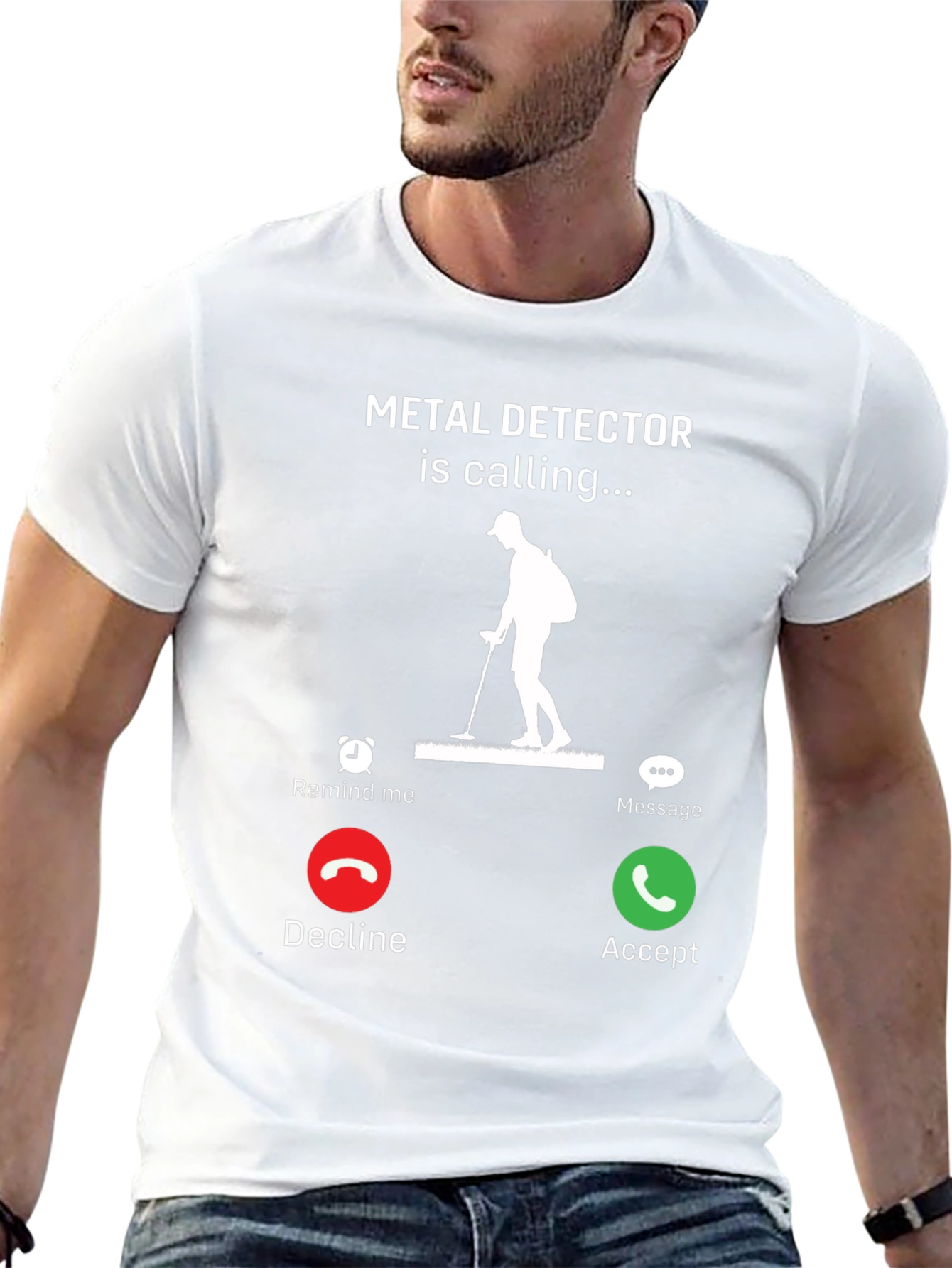 Black Metal Detector is Calling Funny T-Shirt view 13