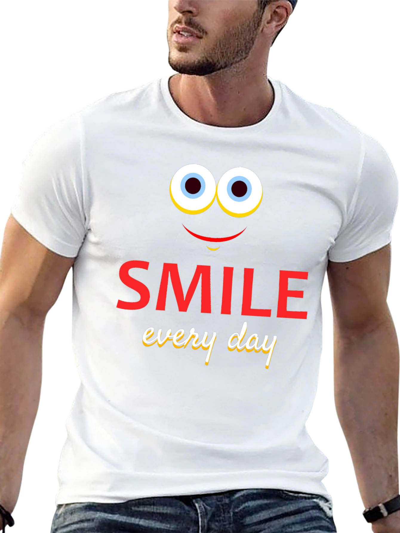 Black Smile Every Day T-Shirt - Fun Graphic Tee view 13