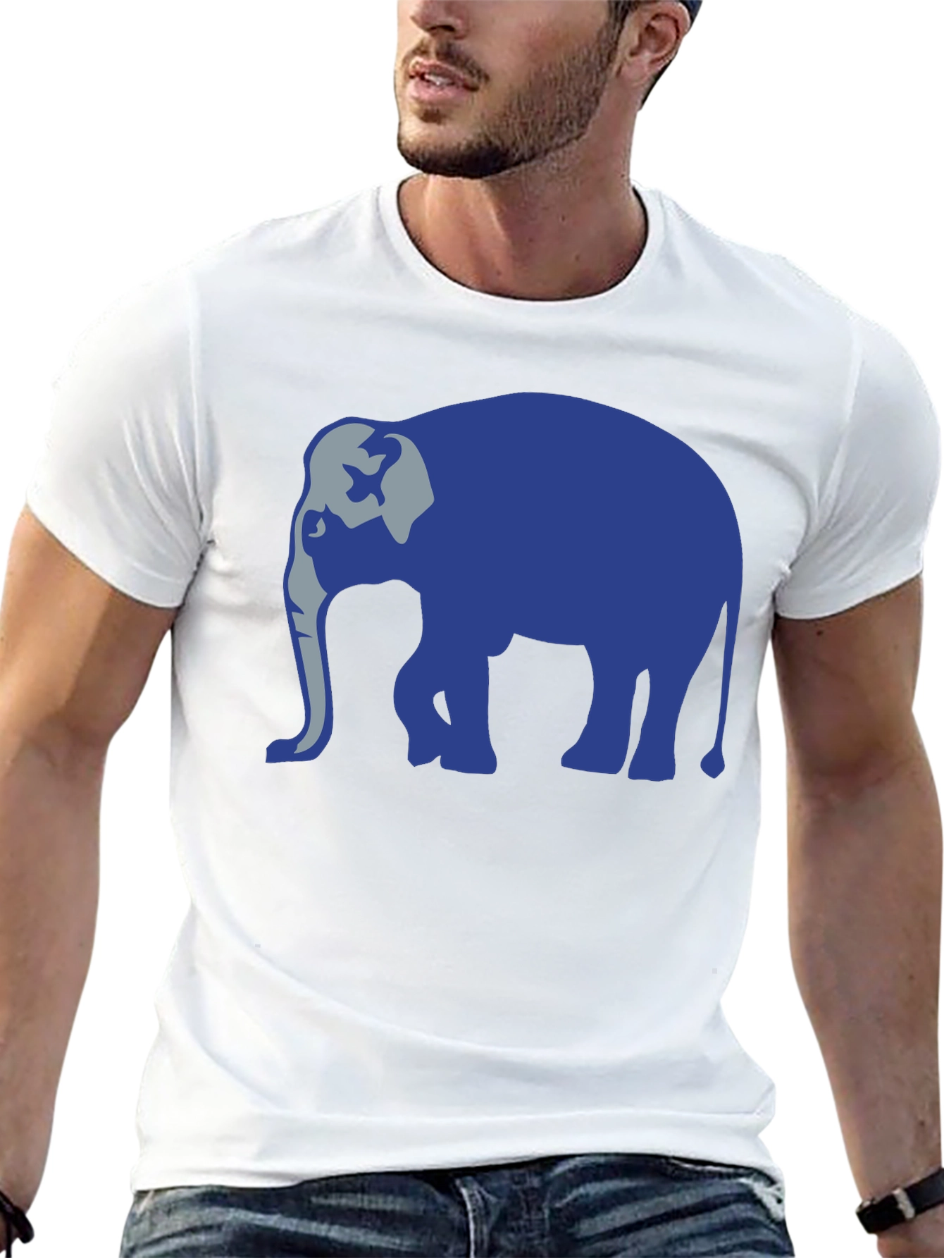 Black Elephant Graphic Tee - Cool Animal Design view 13