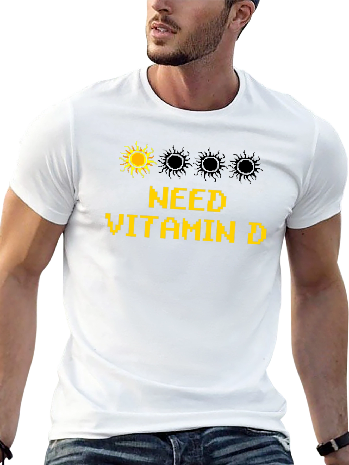 Black Need Vitamin D Black T-Shirt view 13