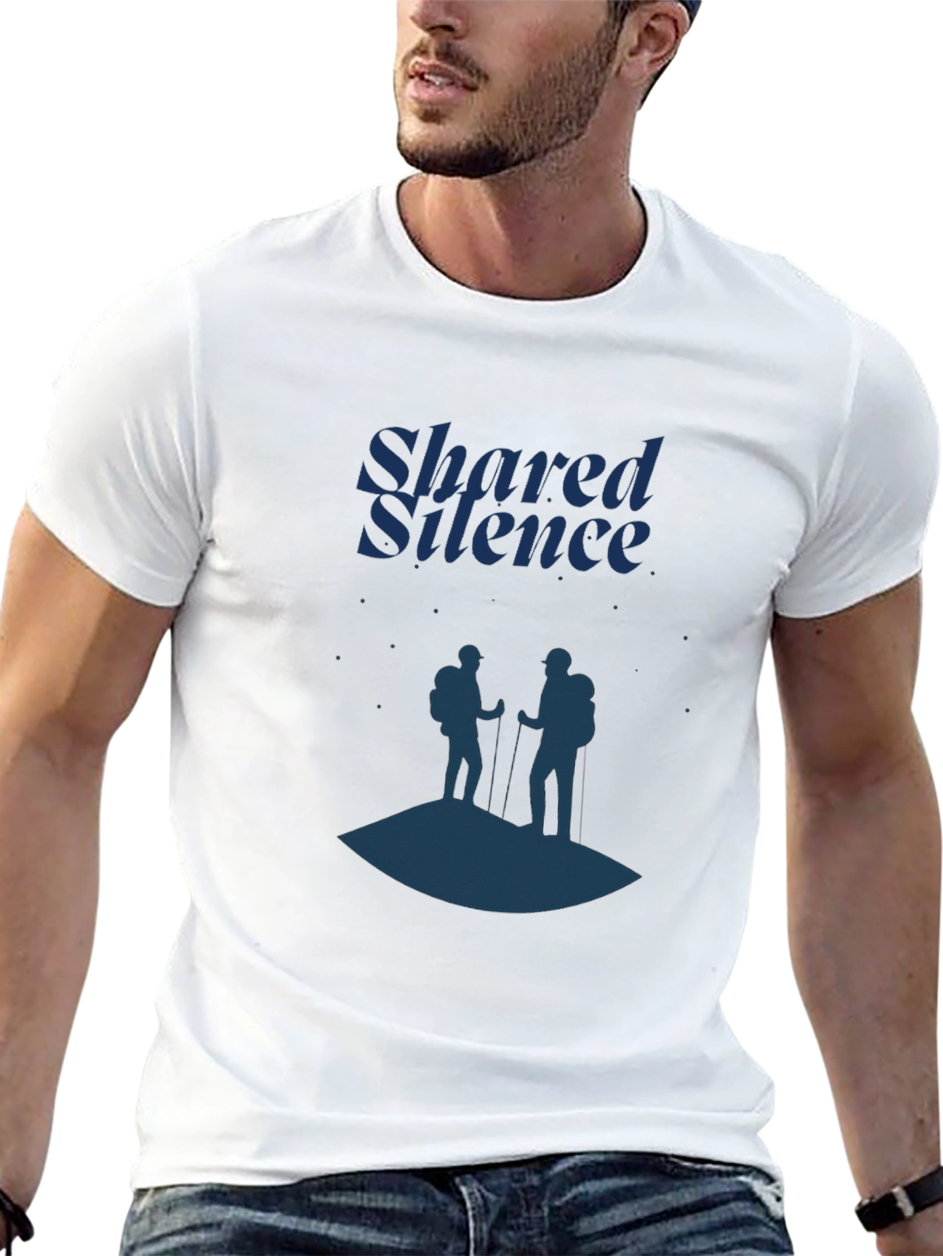 Black Shared Silence Graphic Tee - Hiking Adventure Shirt view 13