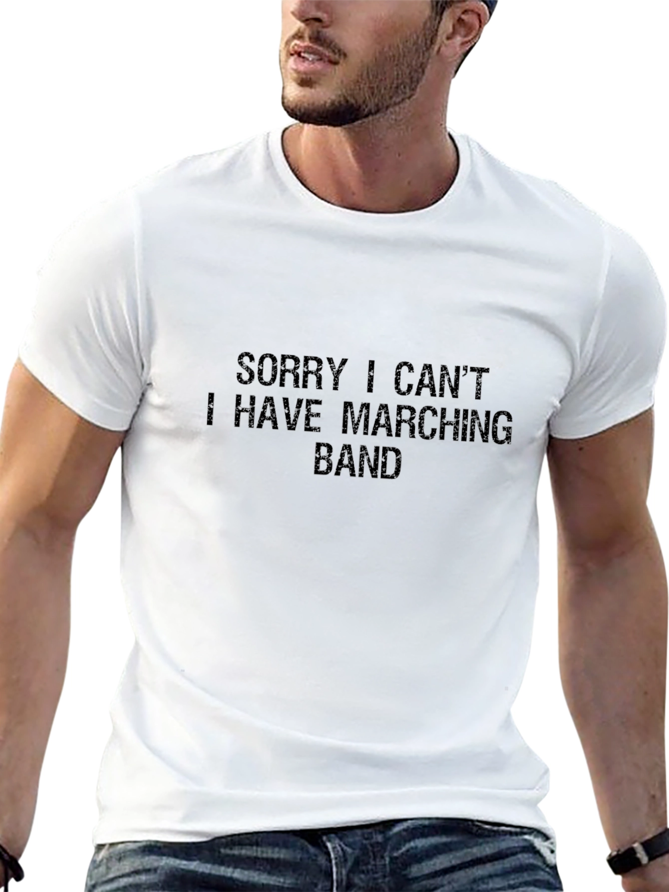 Black Marching Band T-Shirt - Sorry I Can't Black Tee view 13