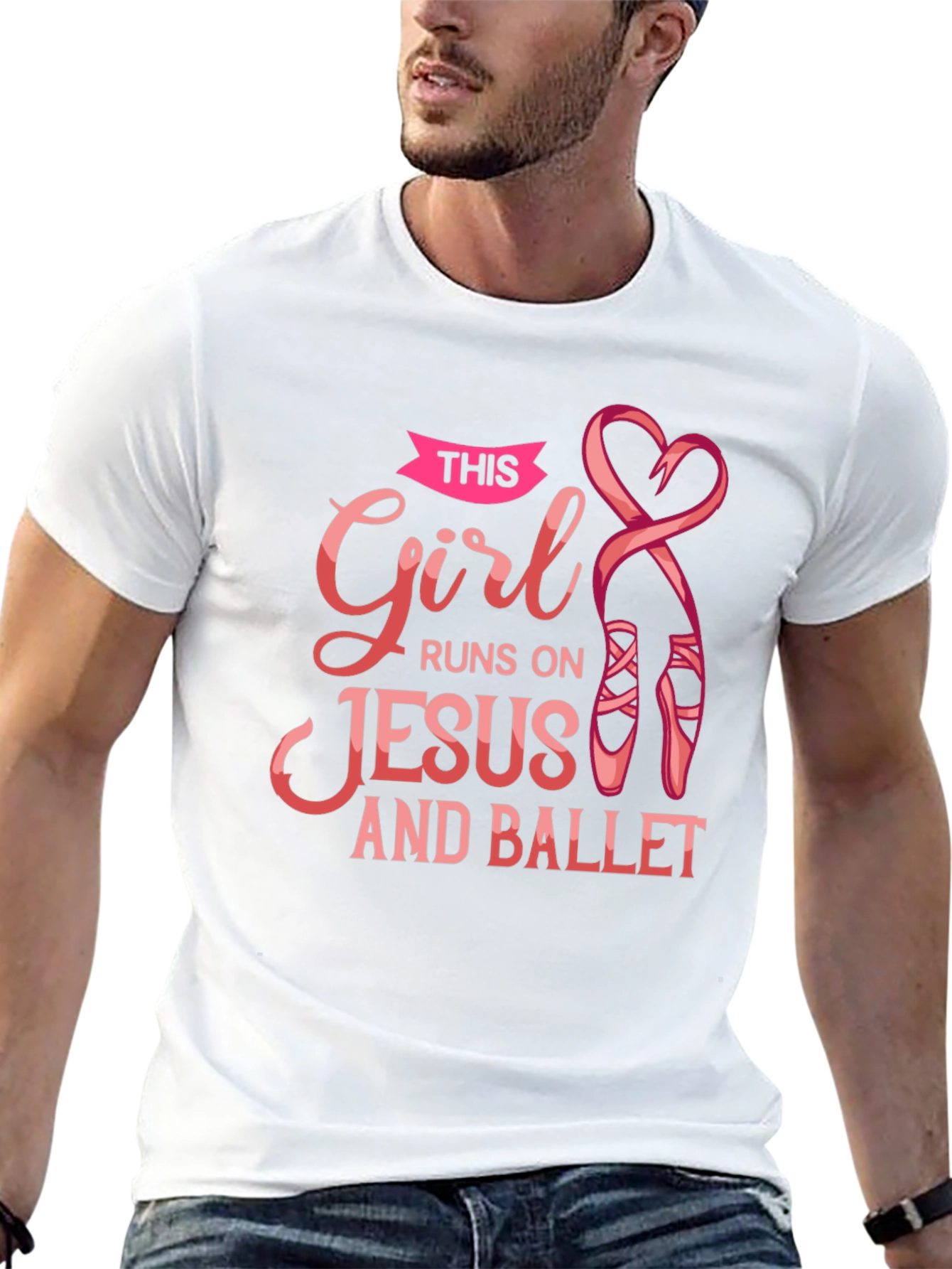 Black Girl Runs on Jesus and Ballet Black T-Shirt view 13