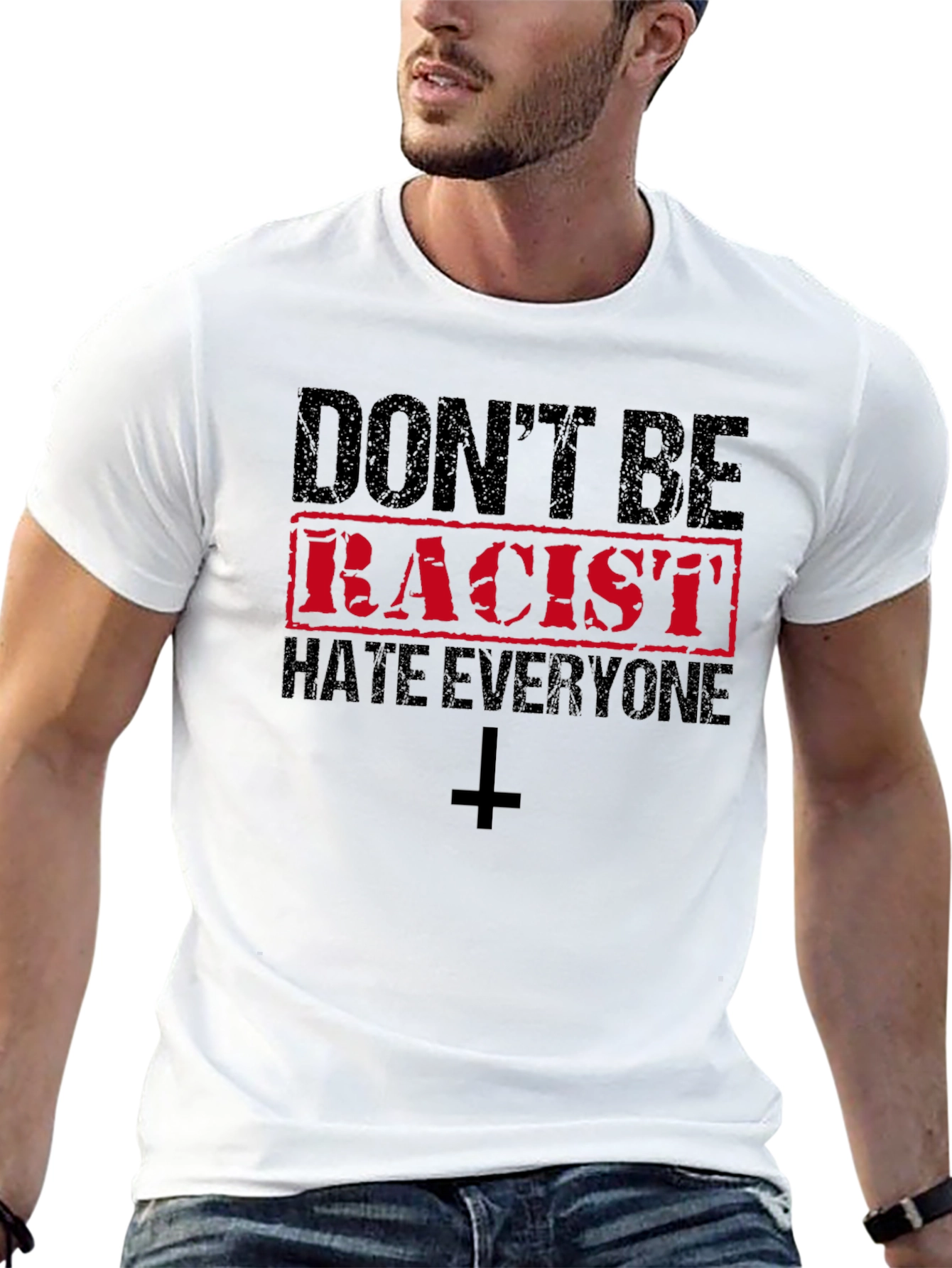 Black Don't Be Racist Hate Everyone T-Shirt view 13