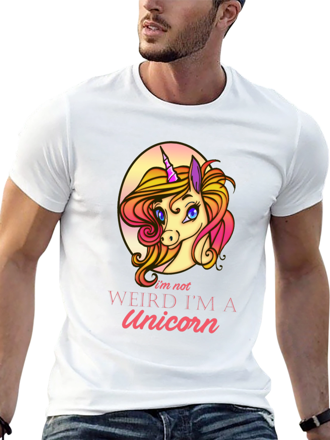 Black Unicorn Graphic T-Shirt - I'm Not Weird! view 13