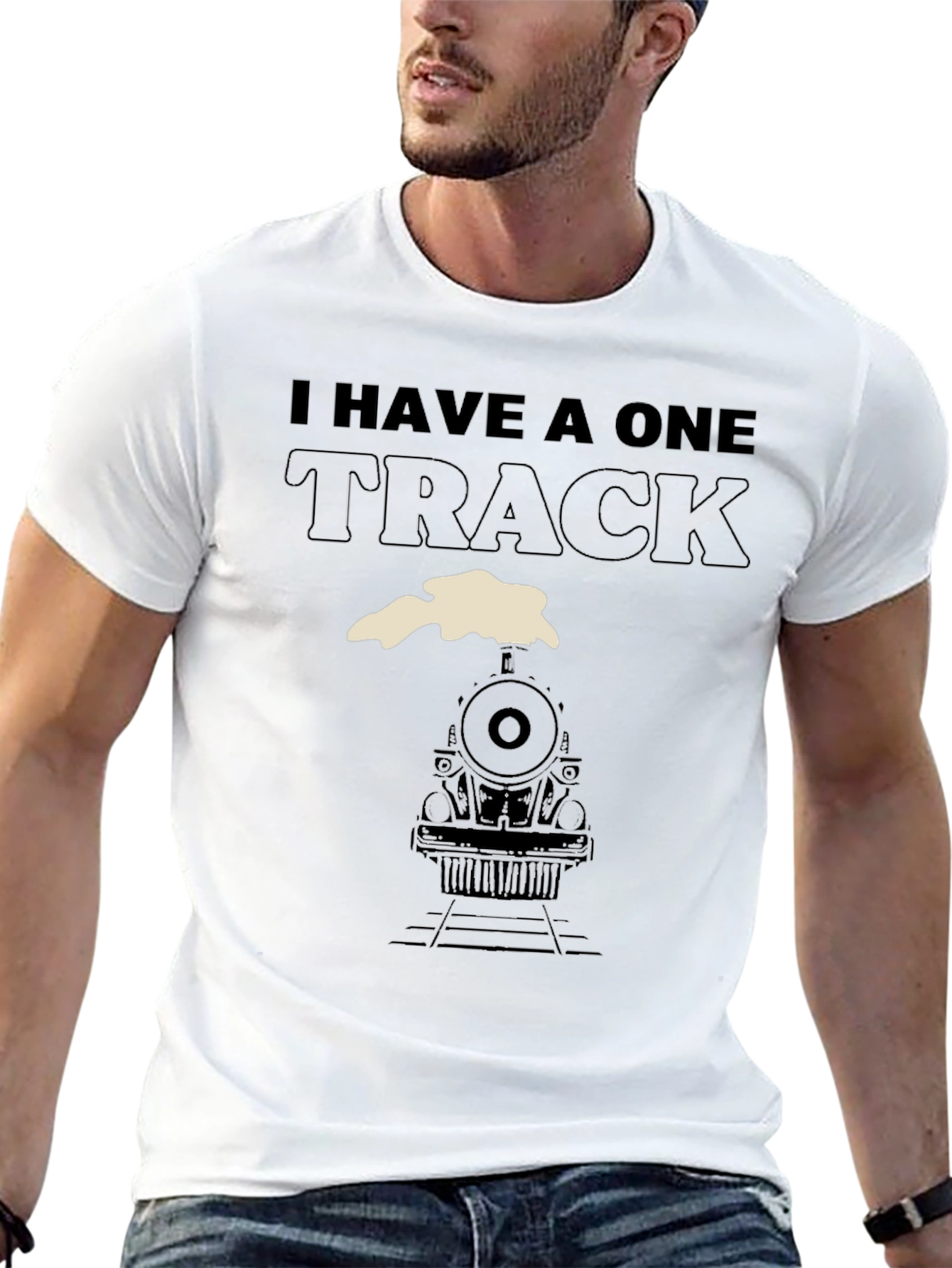 Black One Track Mind Train T-Shirt view 13