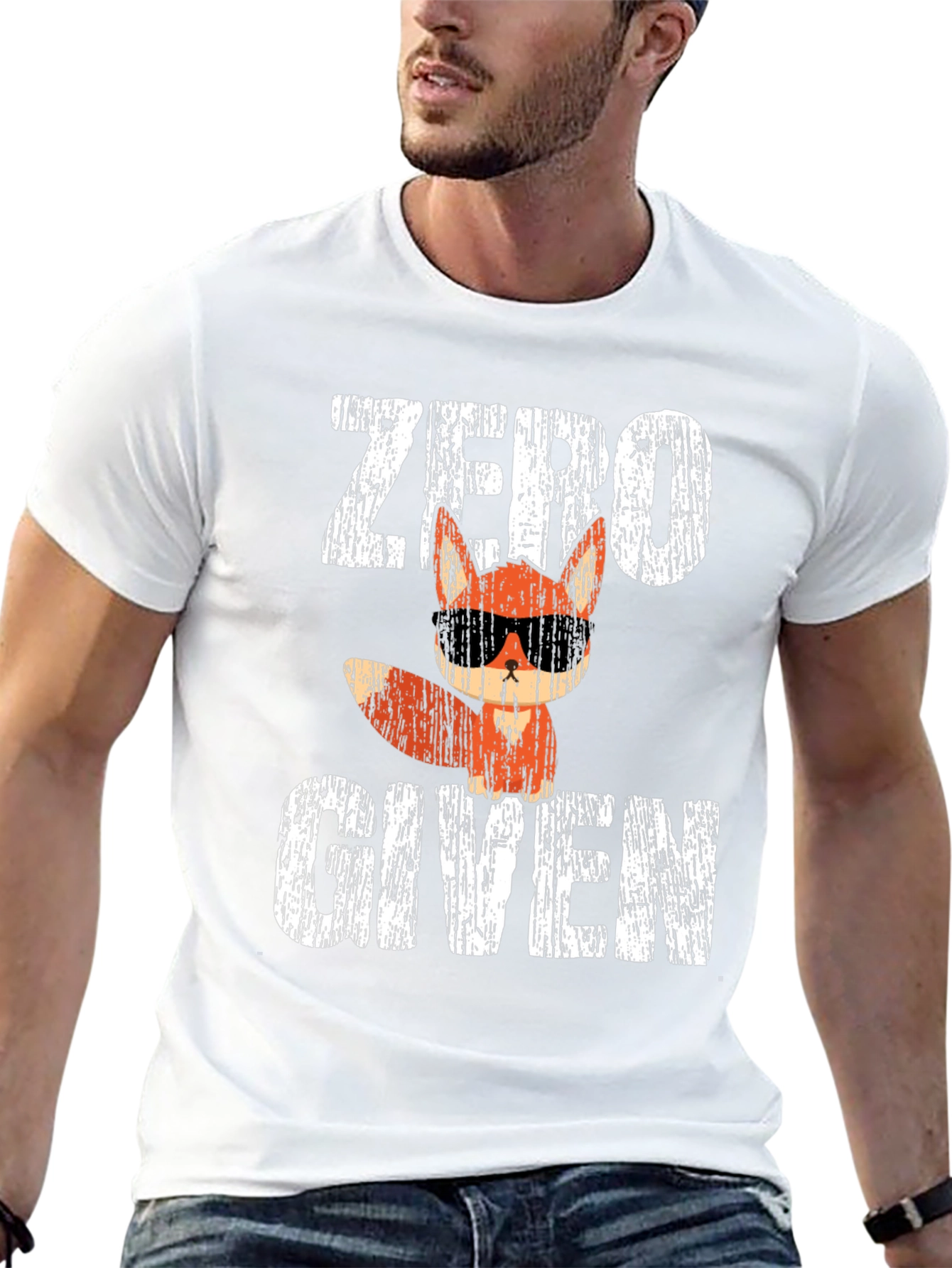 Black Zero Fox Given Funny T-Shirt view 13