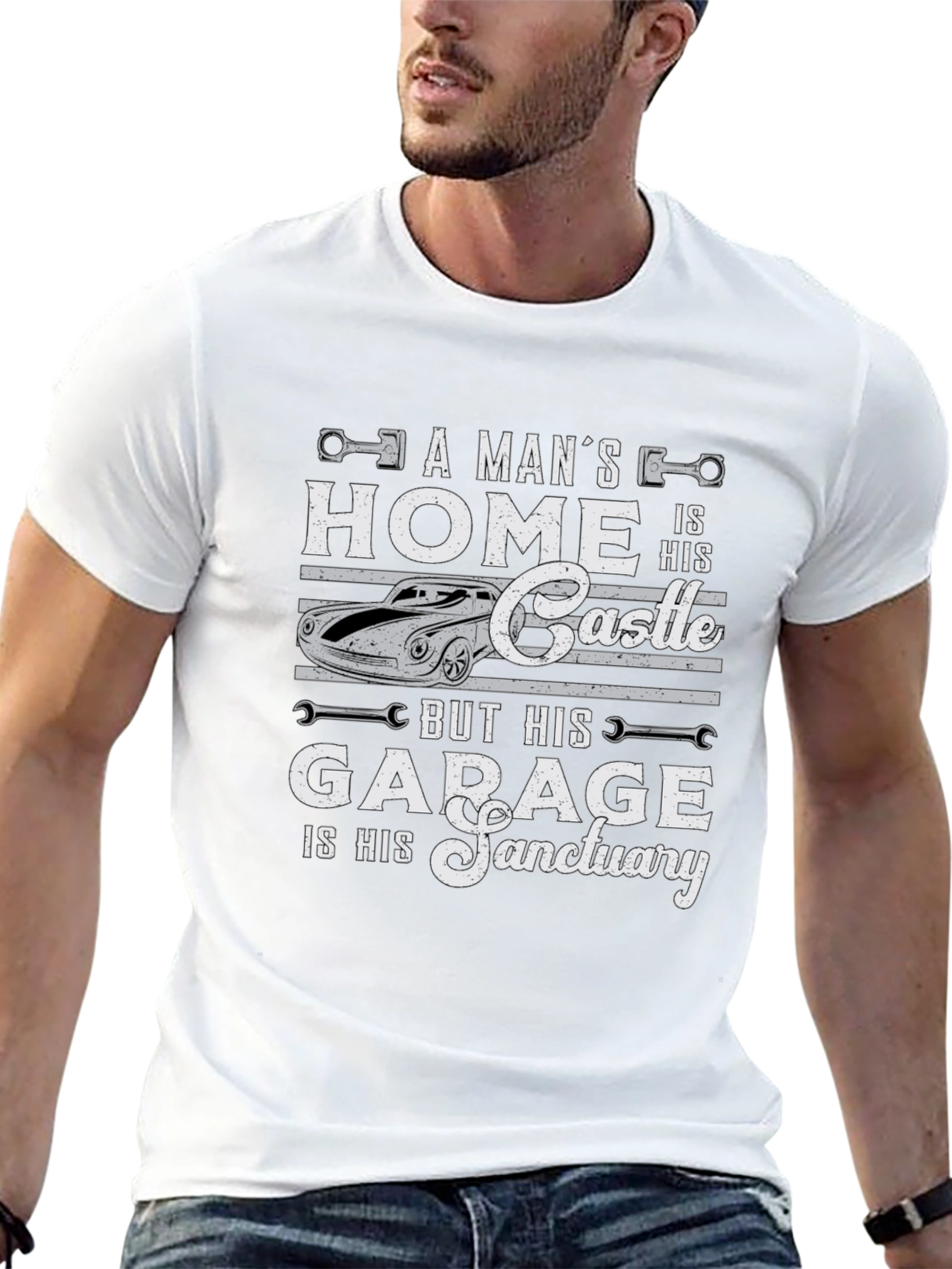 Black Men's Garage Sanctuary Graphic Tee view 13