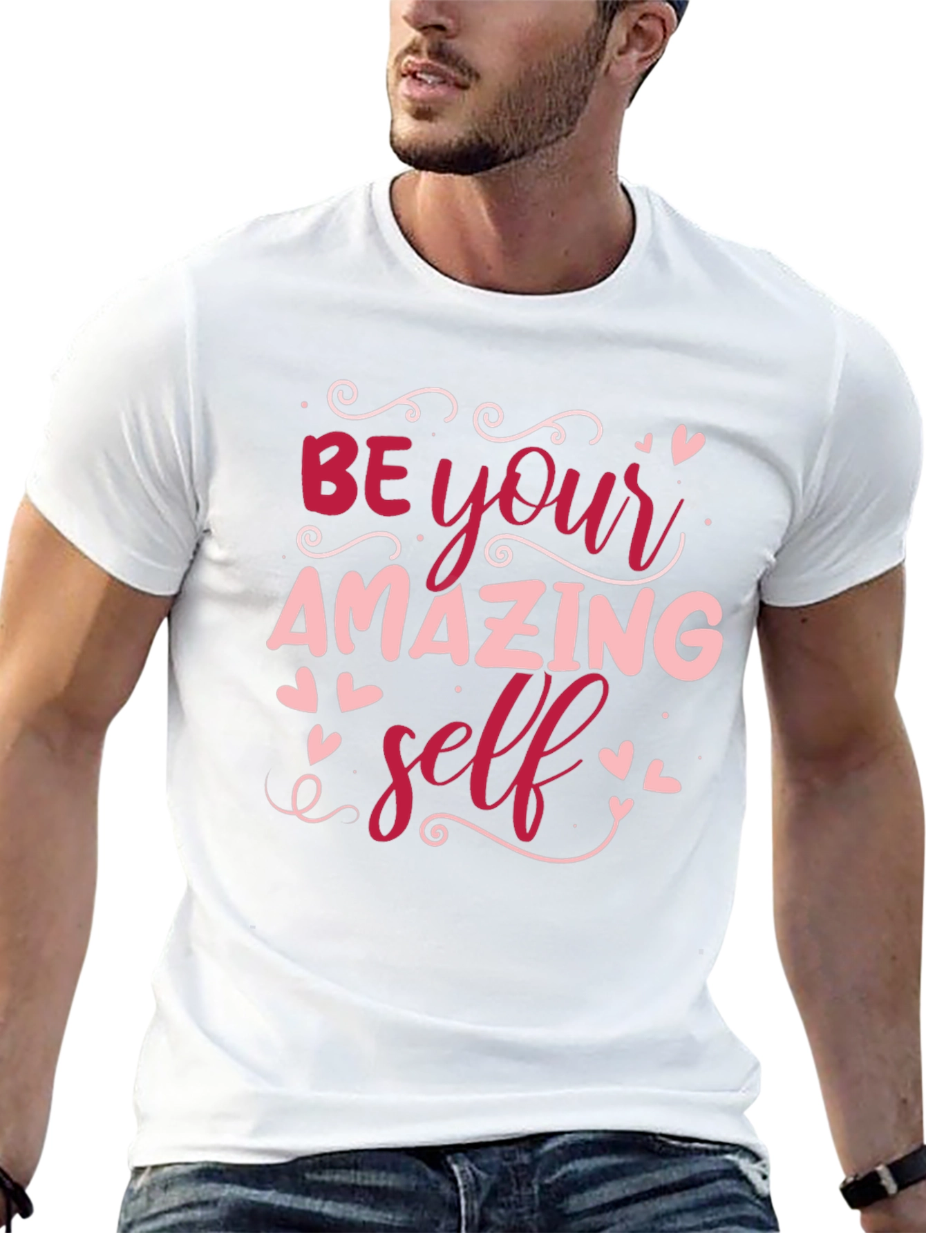Black Be Your Amazing Self Black T-Shirt view 13