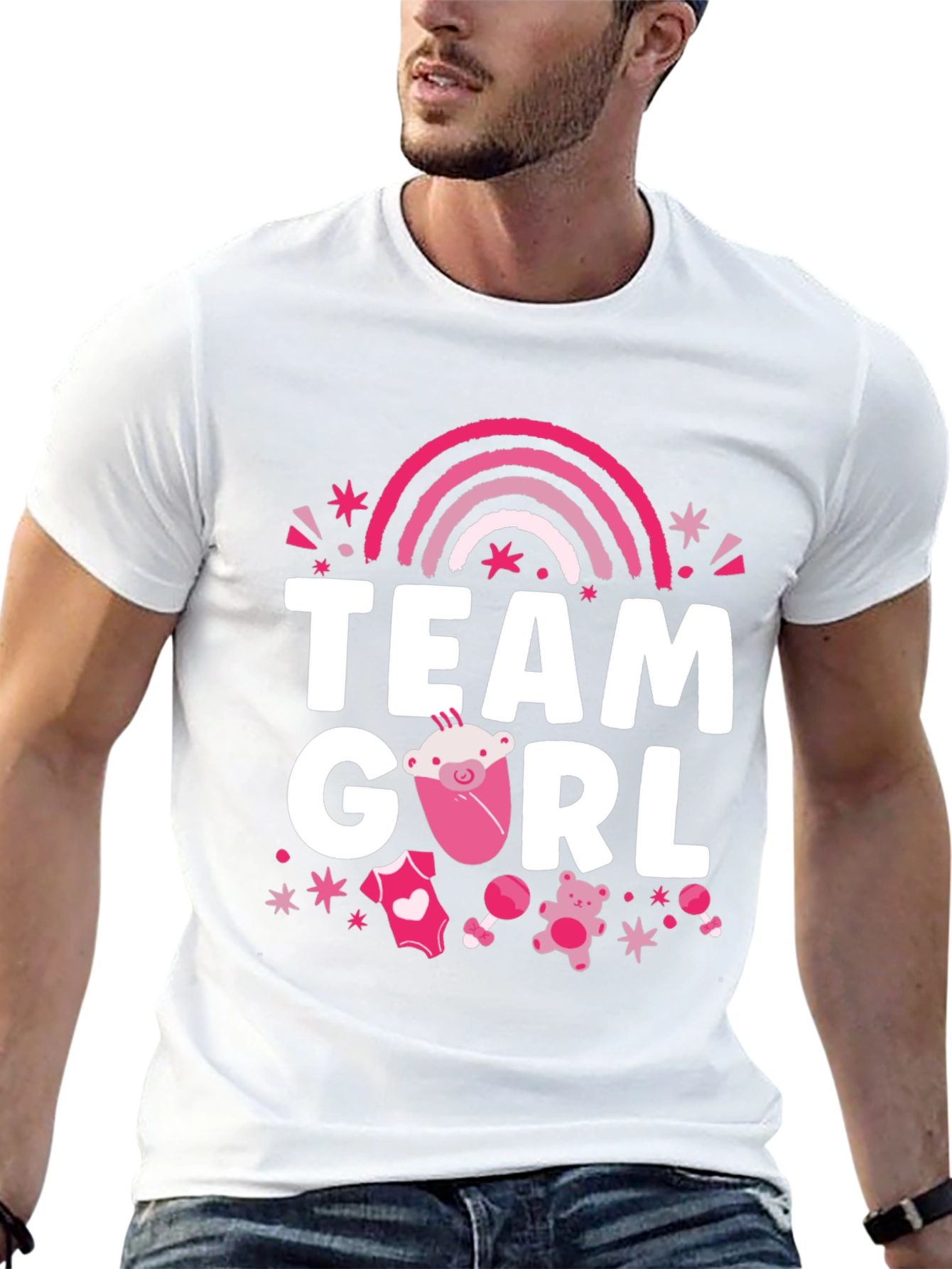 Team Girl Baby Shower T-Shirt - 13