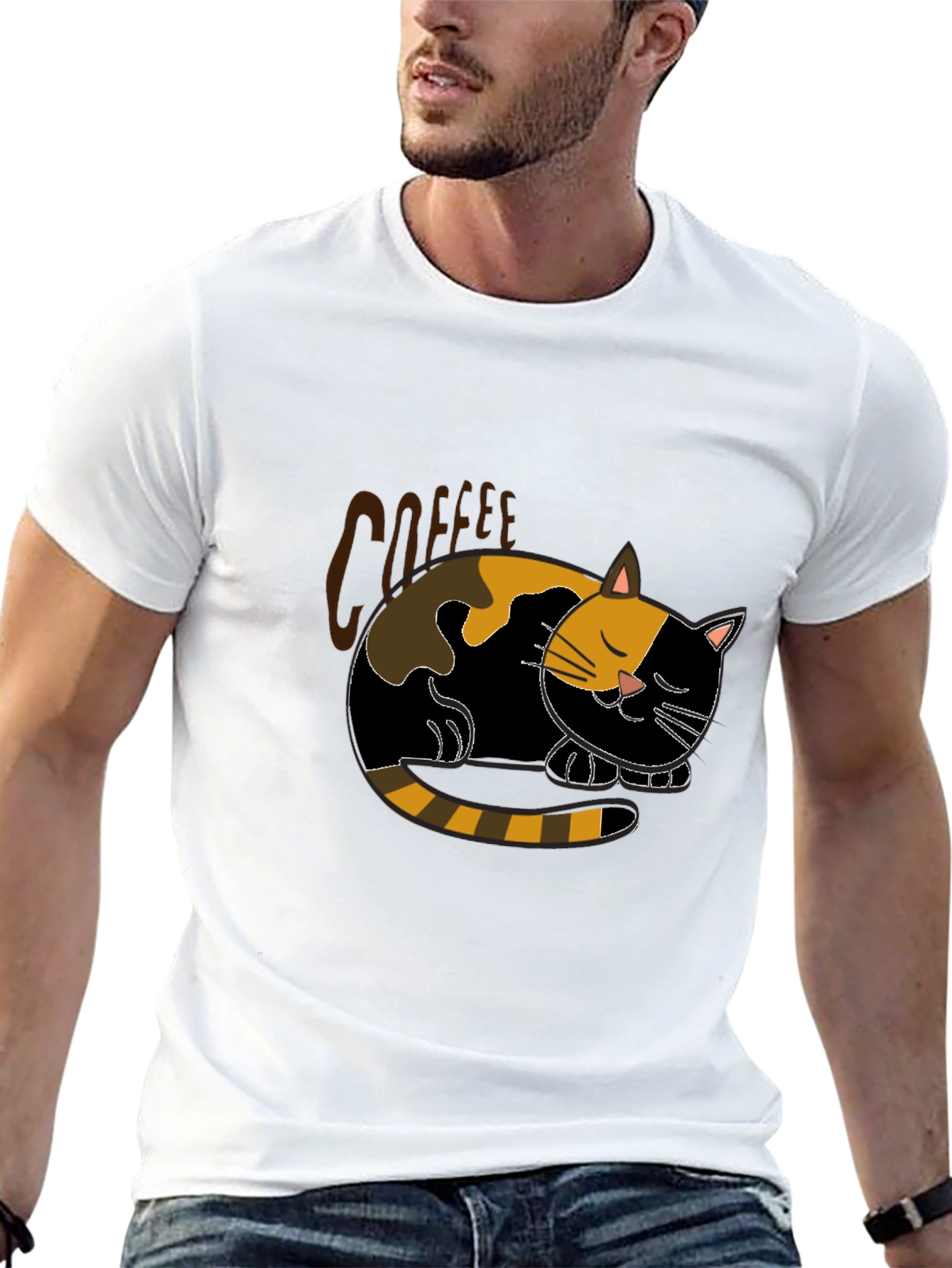 Black Coffee Cat Nap Black T-Shirt - Relaxed Fit view 13