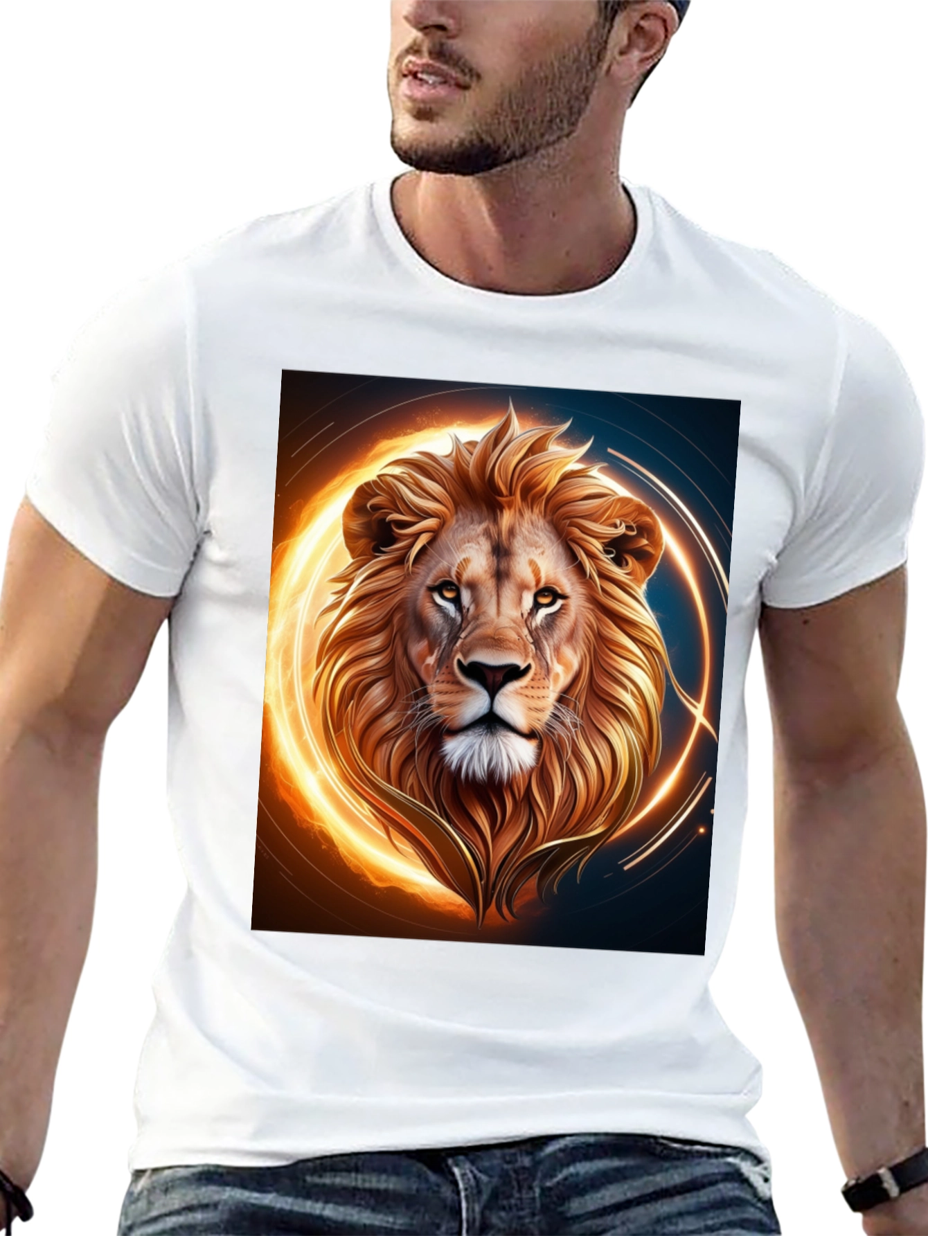 Black Lion Graphic Tee - Bold & Striking Design view 13