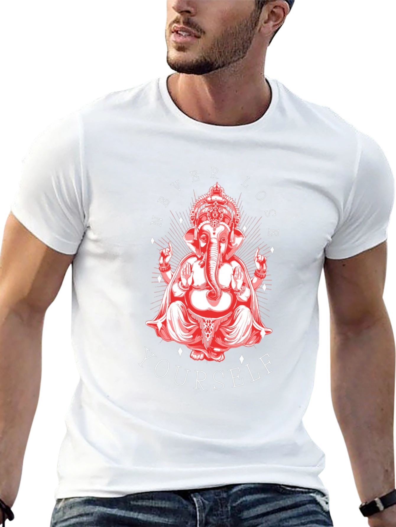 Black Ganesha Graphic Tee - Never Lose Yourself T-Shirt view 13