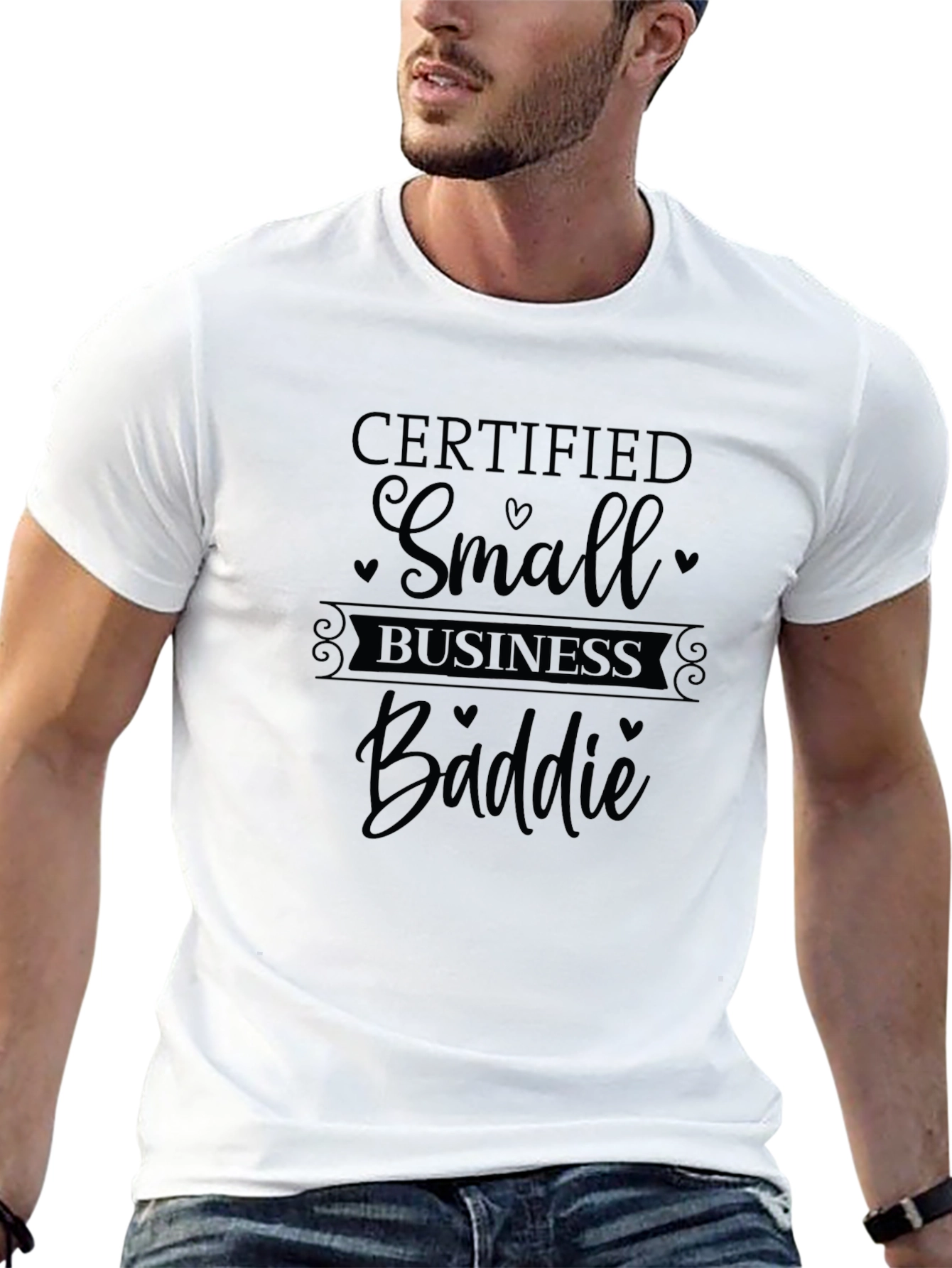 Black Certified Small Business Baddie Graphic Tee view 13