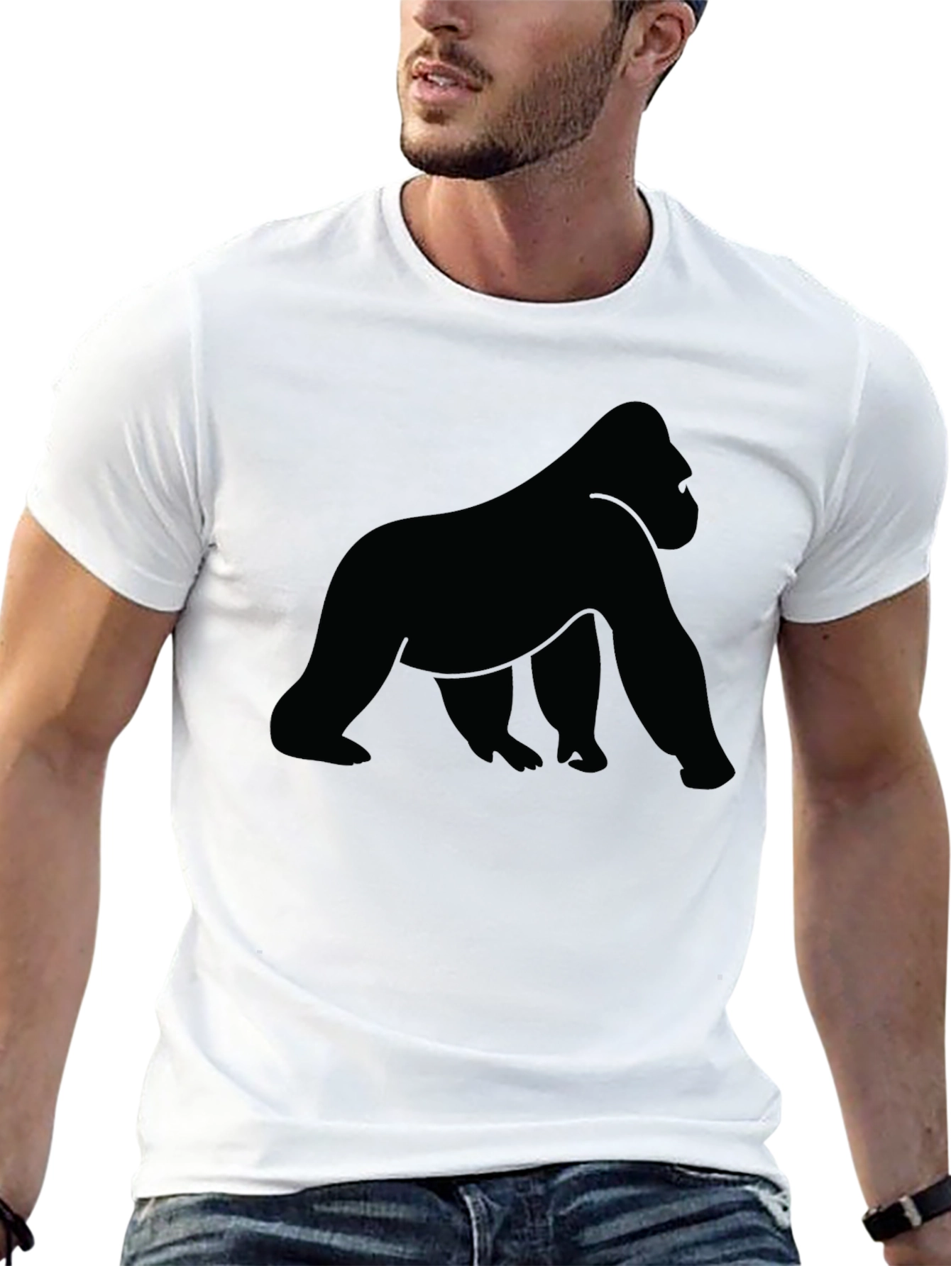 Gorilla Silhouette Black T-Shirt - Classic Fit - 13