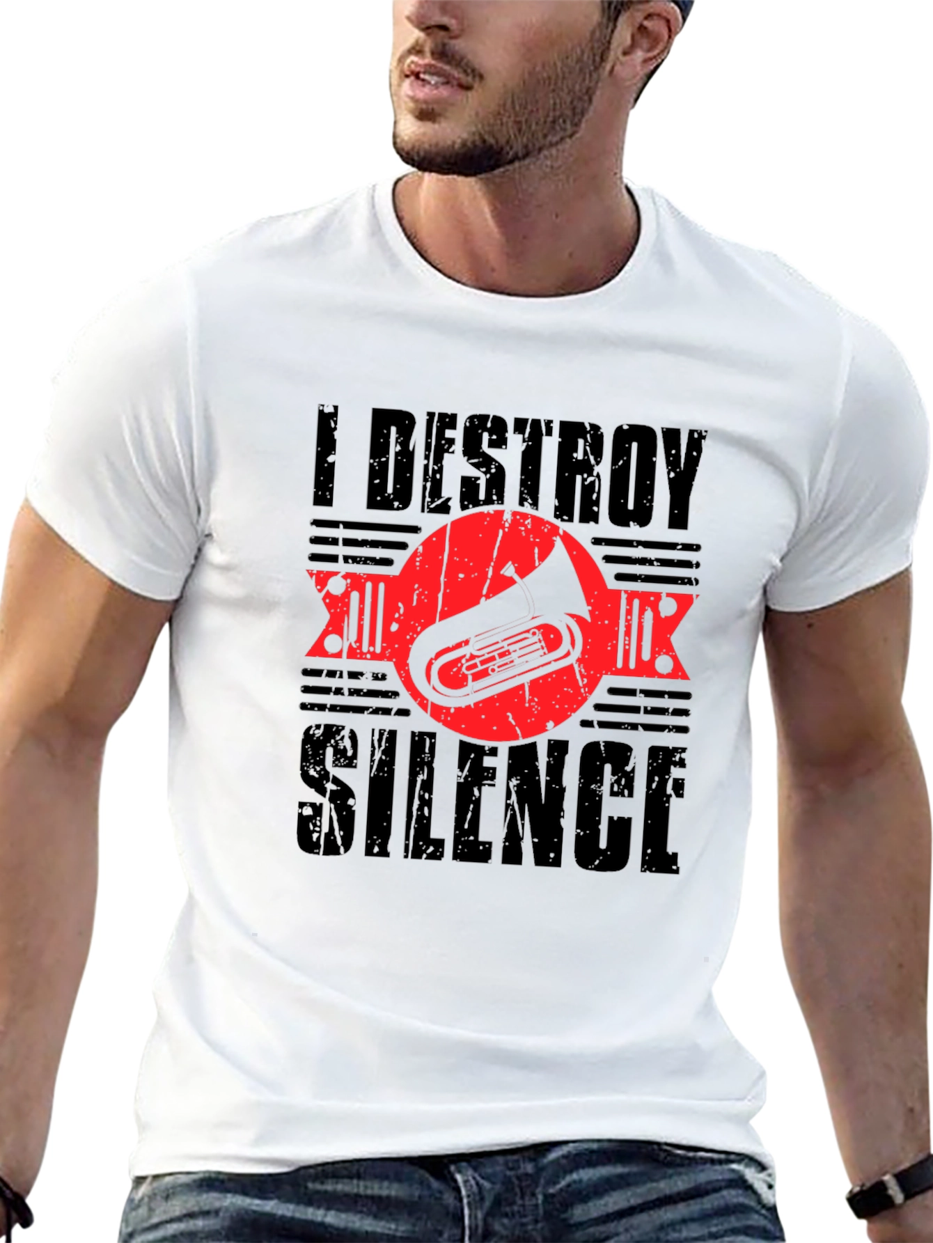 Black I Destroy Silence T-Shirt - Musician Tee view 13