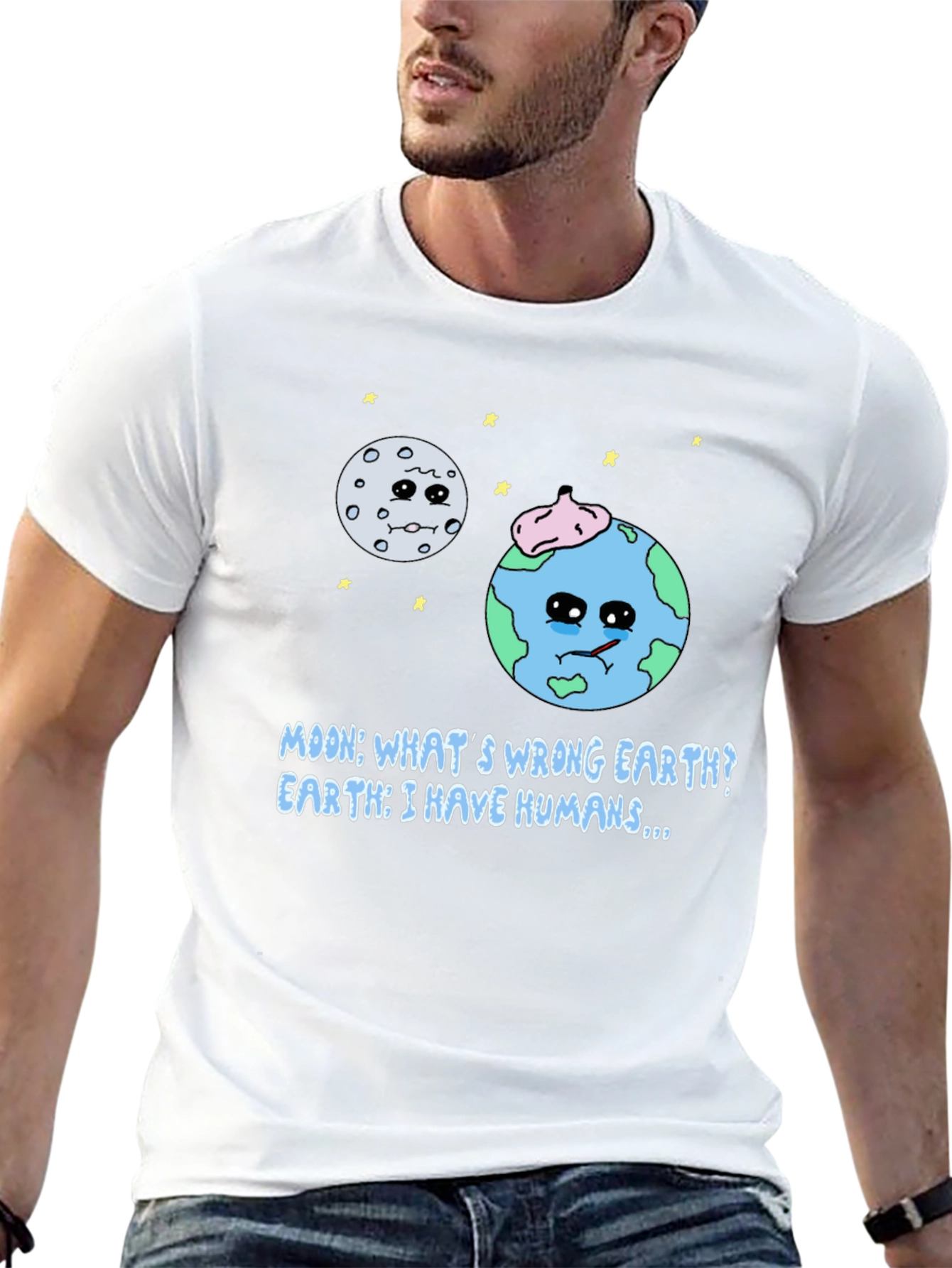 Black Earth's Lament T-Shirt - Funny Planet Design view 13