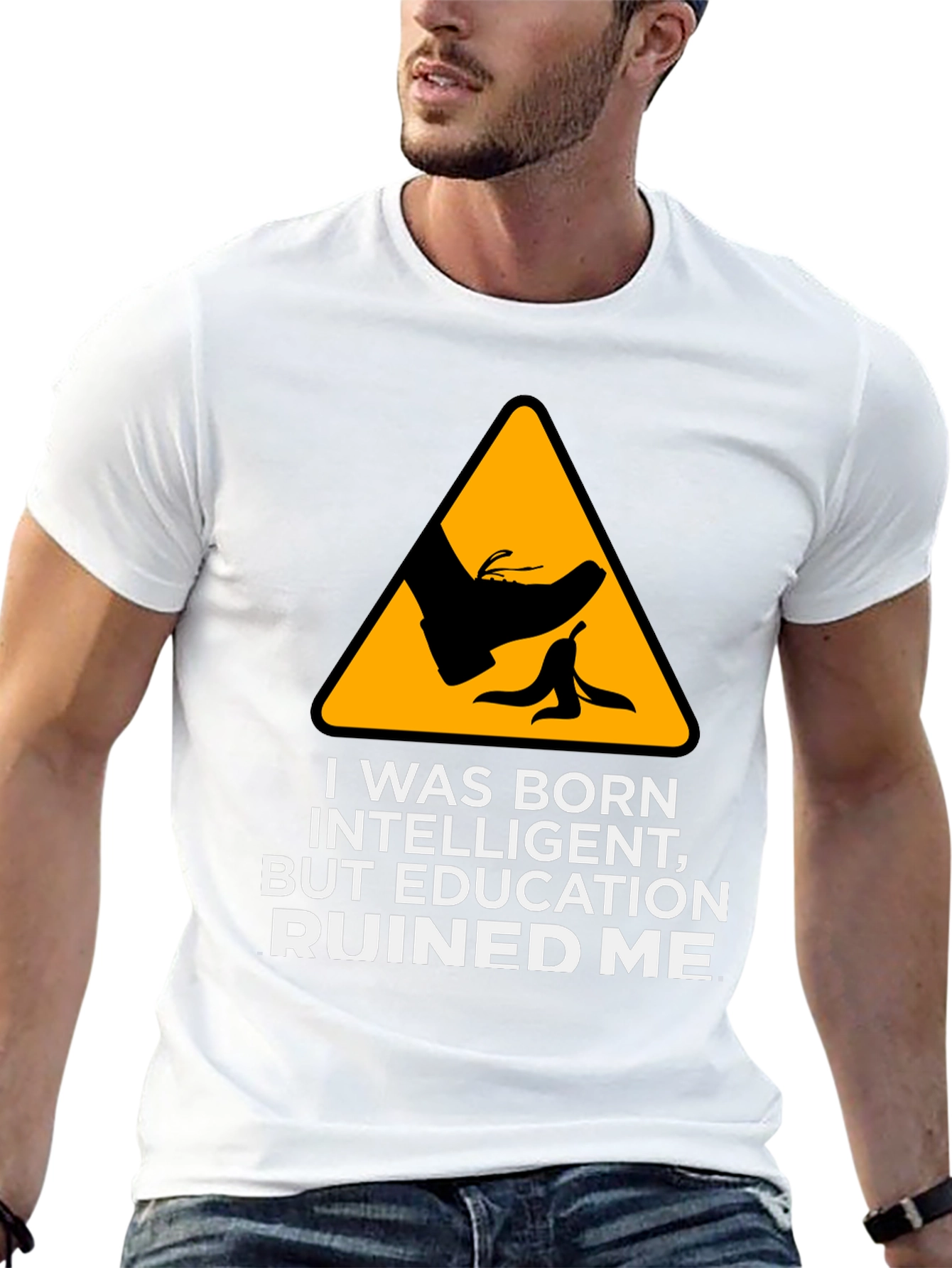 Black Funny "Education Ruined Me" Graphic Tee view 13