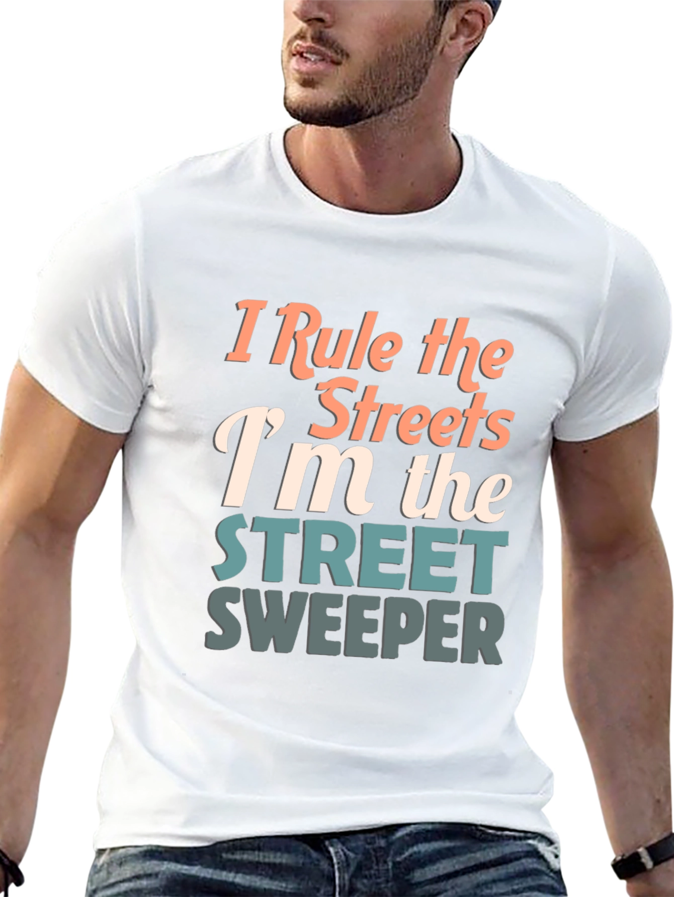 Black Street Sweeper Graphic Tee - "I Rule the Streets" view 13