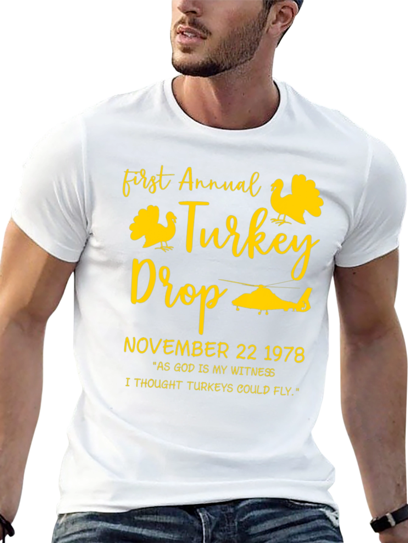 Black First Annual Turkey Drop T-Shirt - November 22 1978 view 13