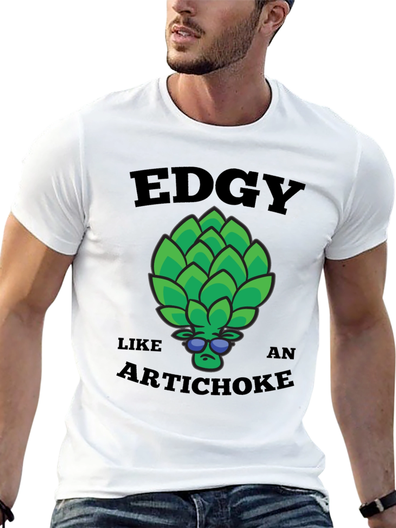 Black Edgy Artichoke Graphic Tee - Cool & Quirky view 13
