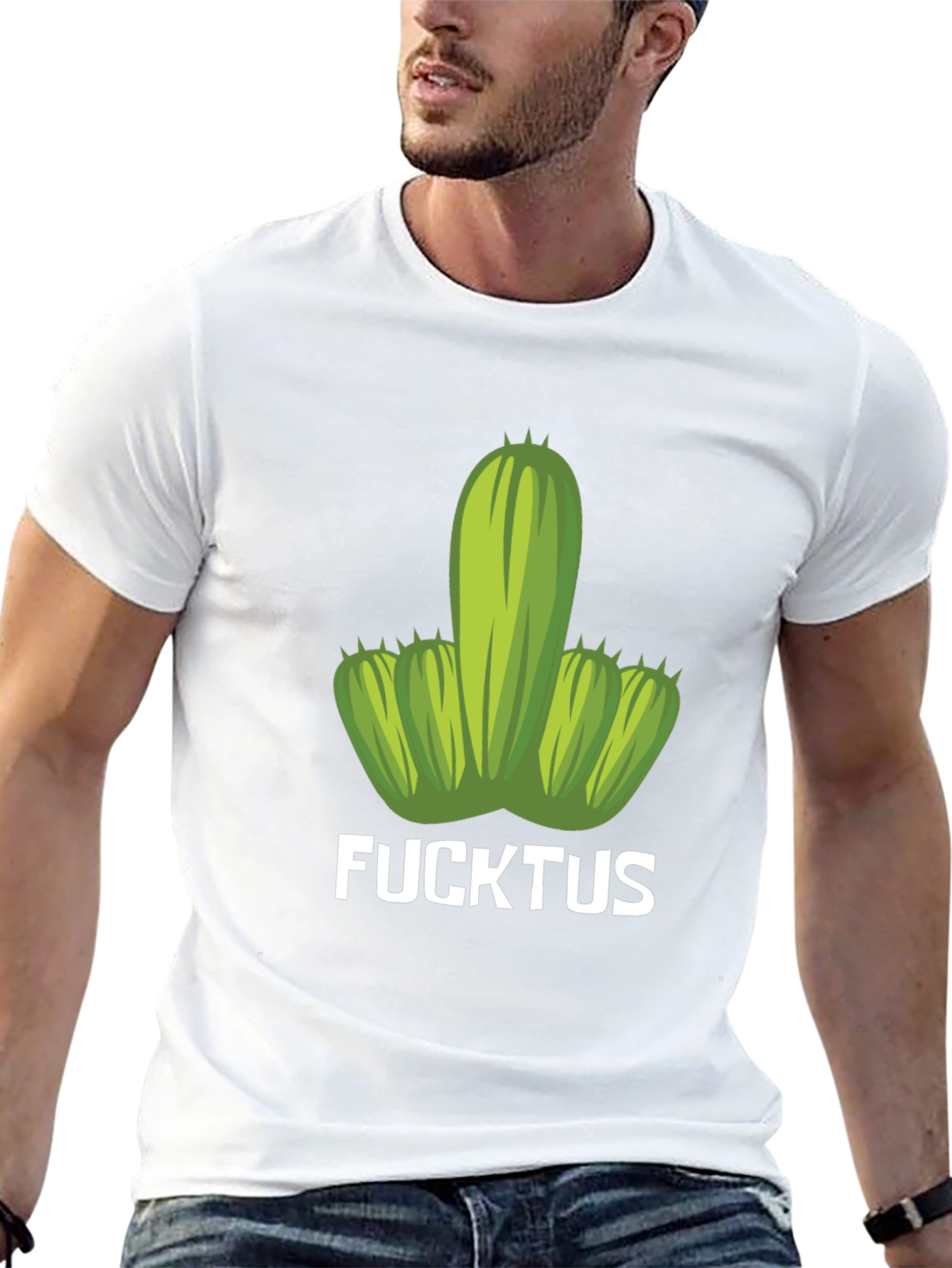 Black Funny Cactus T-Shirt - Adult Humor Novelty Tee view 13
