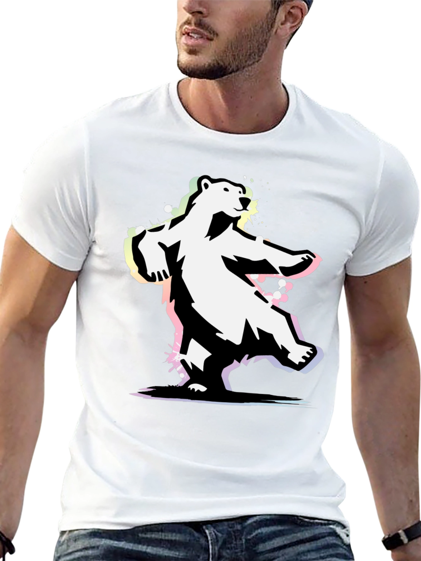 Black Cool Bear Graphic Tee - Black T-Shirt view 13