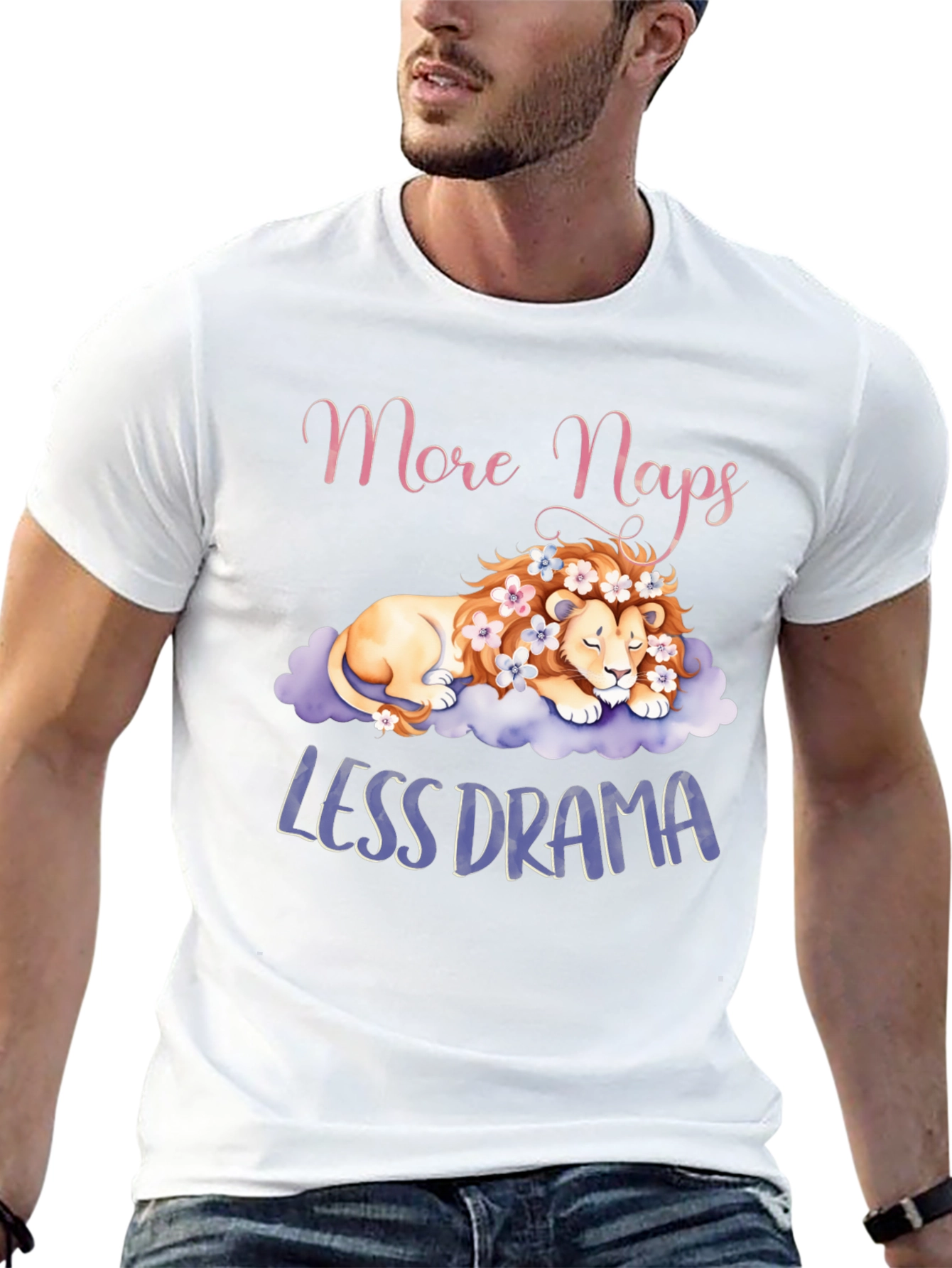 Black More Naps Less Drama Graphic T-Shirt view 13