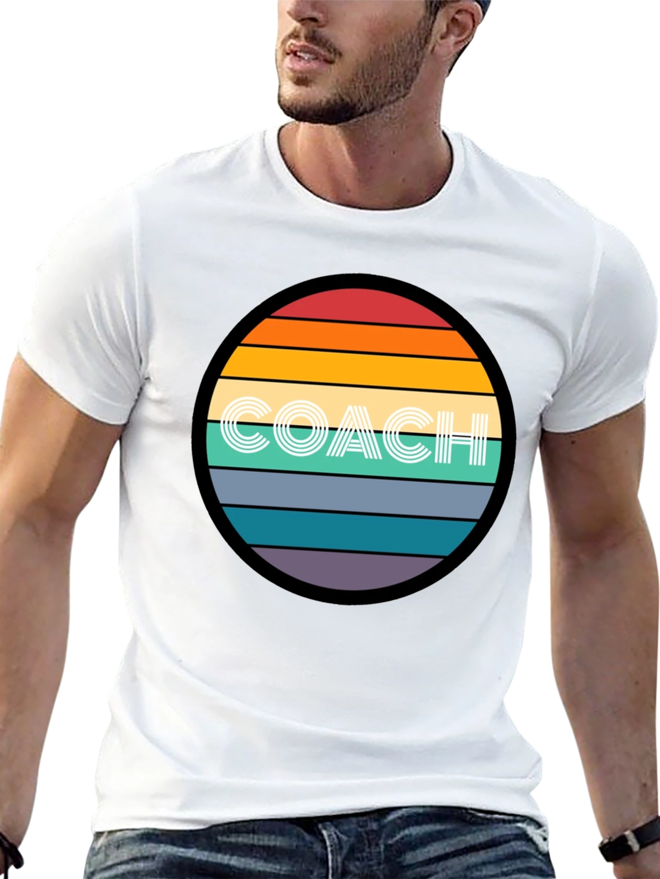 Black Retro Sunset Coach T-Shirt - Vintage Style Tee view 13