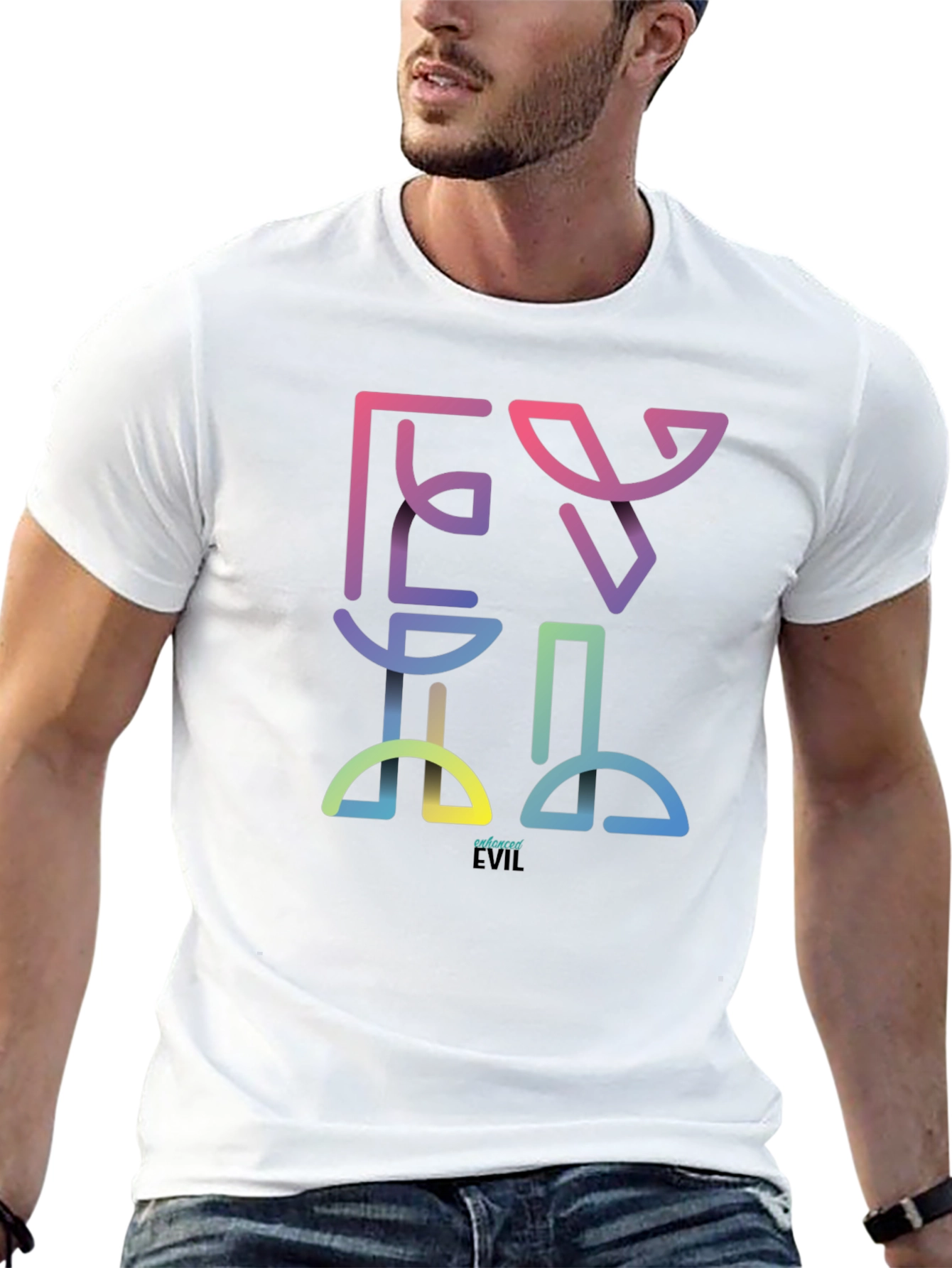 Black Enhanced Evil Rainbow T-Shirt view 13