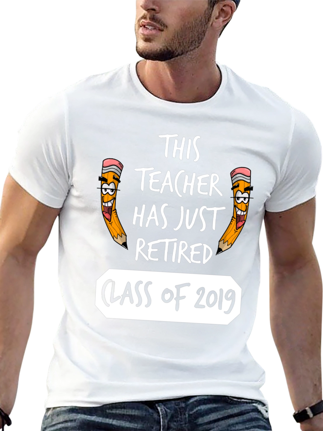 Black Retired Teacher 2019 Class T-Shirt view 13