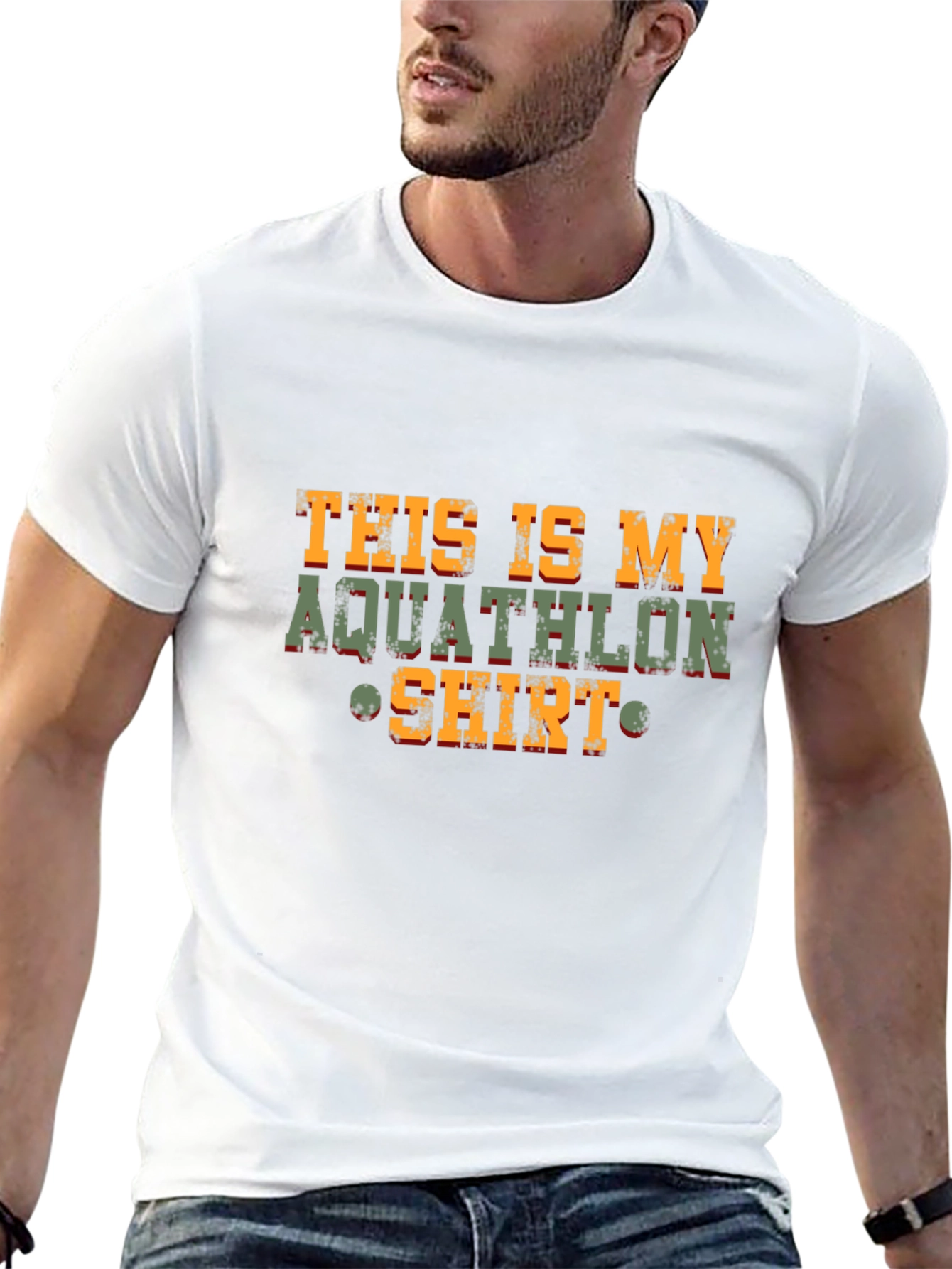 Black Aquathlon Shirt - Sports Event Tee - Running & Swimming Gift view 13