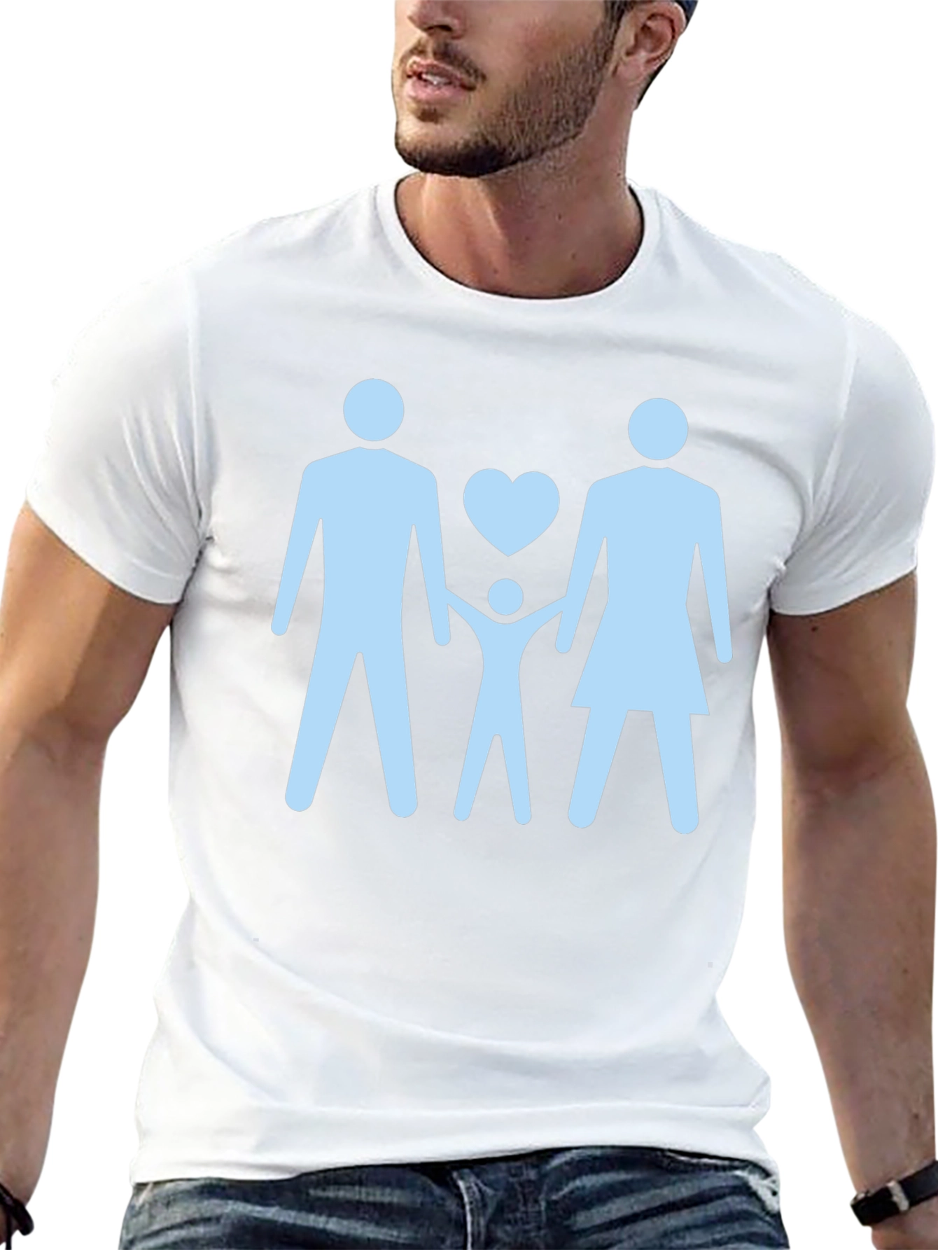 Black Family Love Graphic Print Black T-Shirt view 13